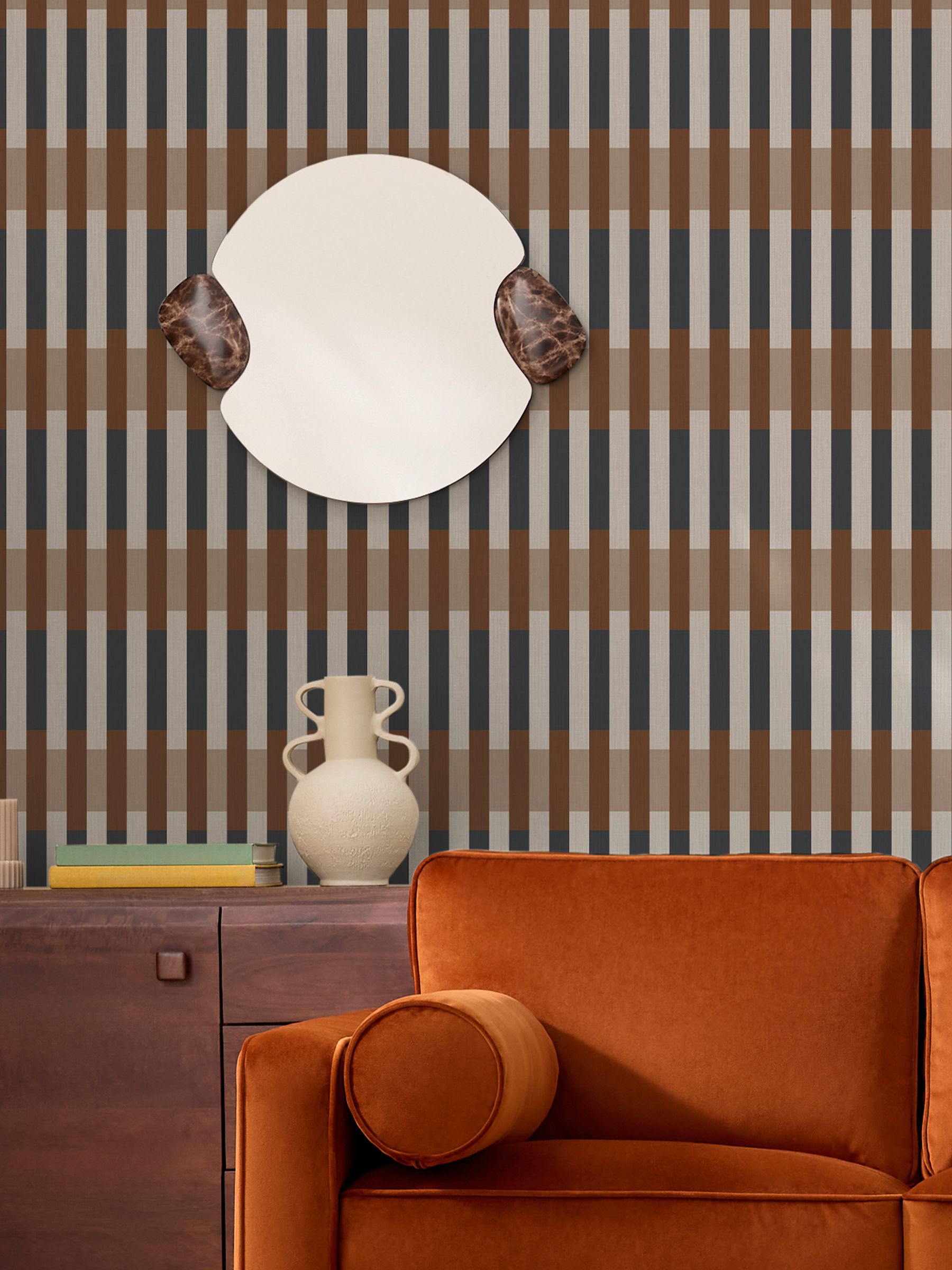 Sirio 10M Wallpaper in Caramel Blue - Image 4 of 4