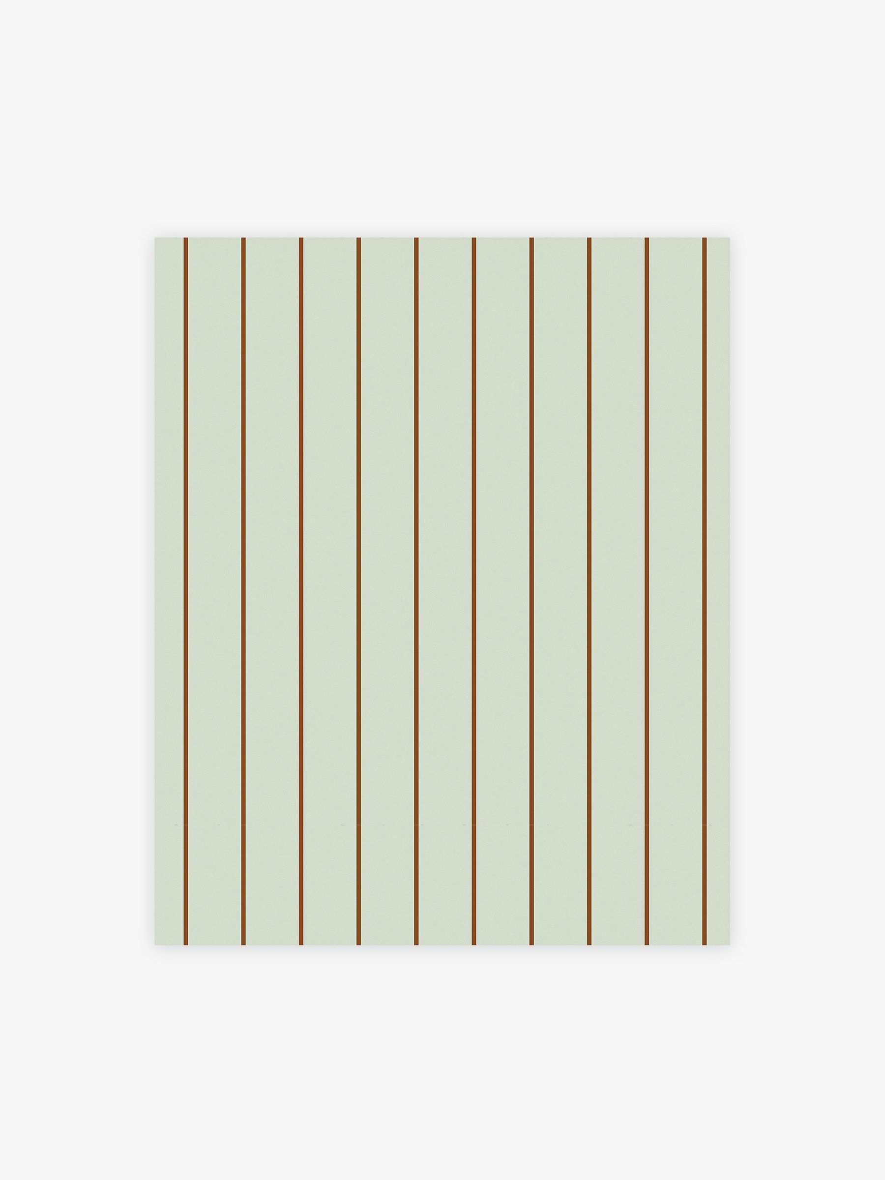 Kyria Stripe 10M Wallpaper in Mint Chocolate - Image 2 of 4