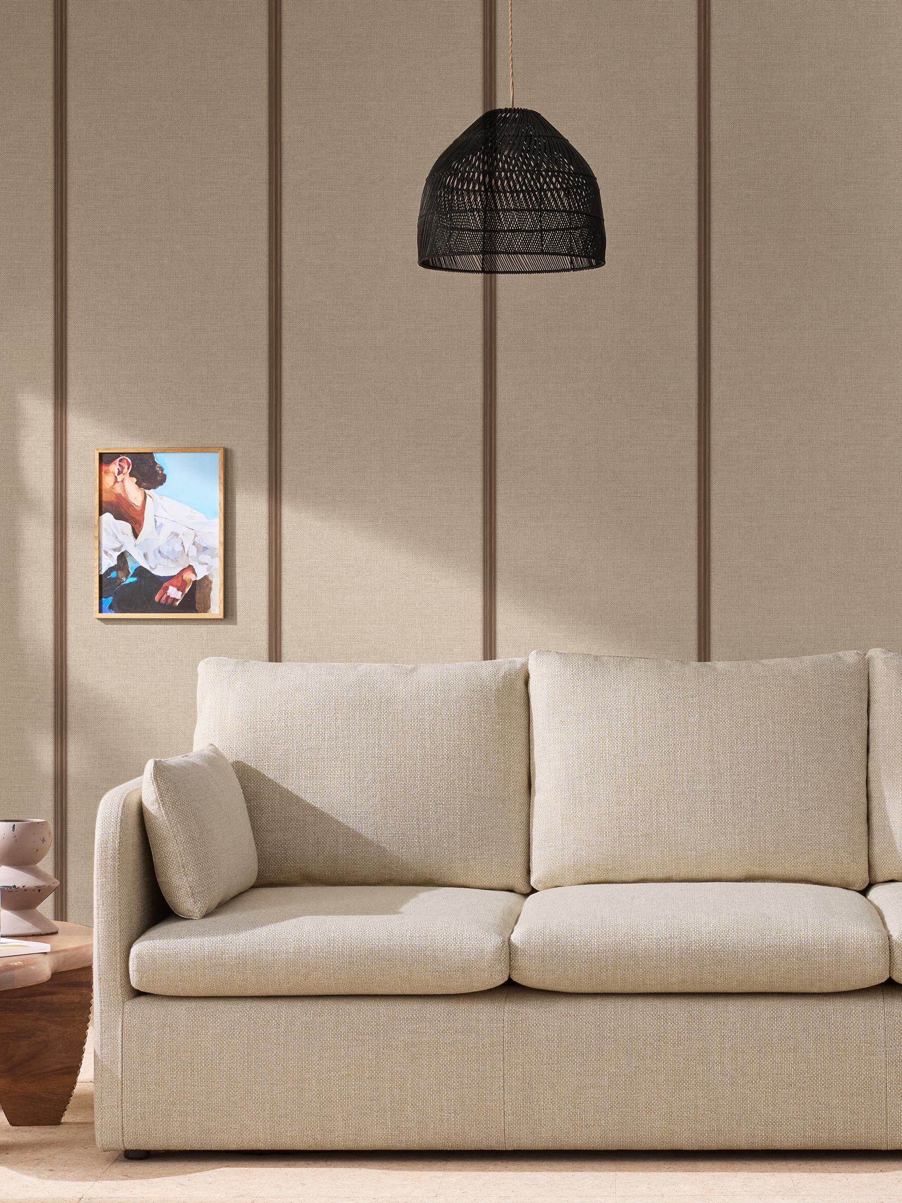 Effie 10M Wallpaper in Beige Hessian - Image 1 of 4 Effie 10M Wallpaper in Beige Hessian - Image 1 of 4