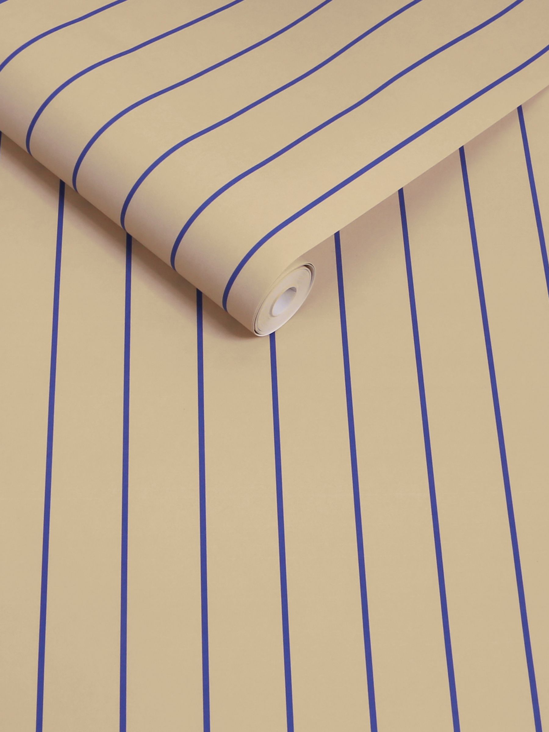 Kyria Stripe 10M Wallpaper in Neutral Blue - Image 3 of 4