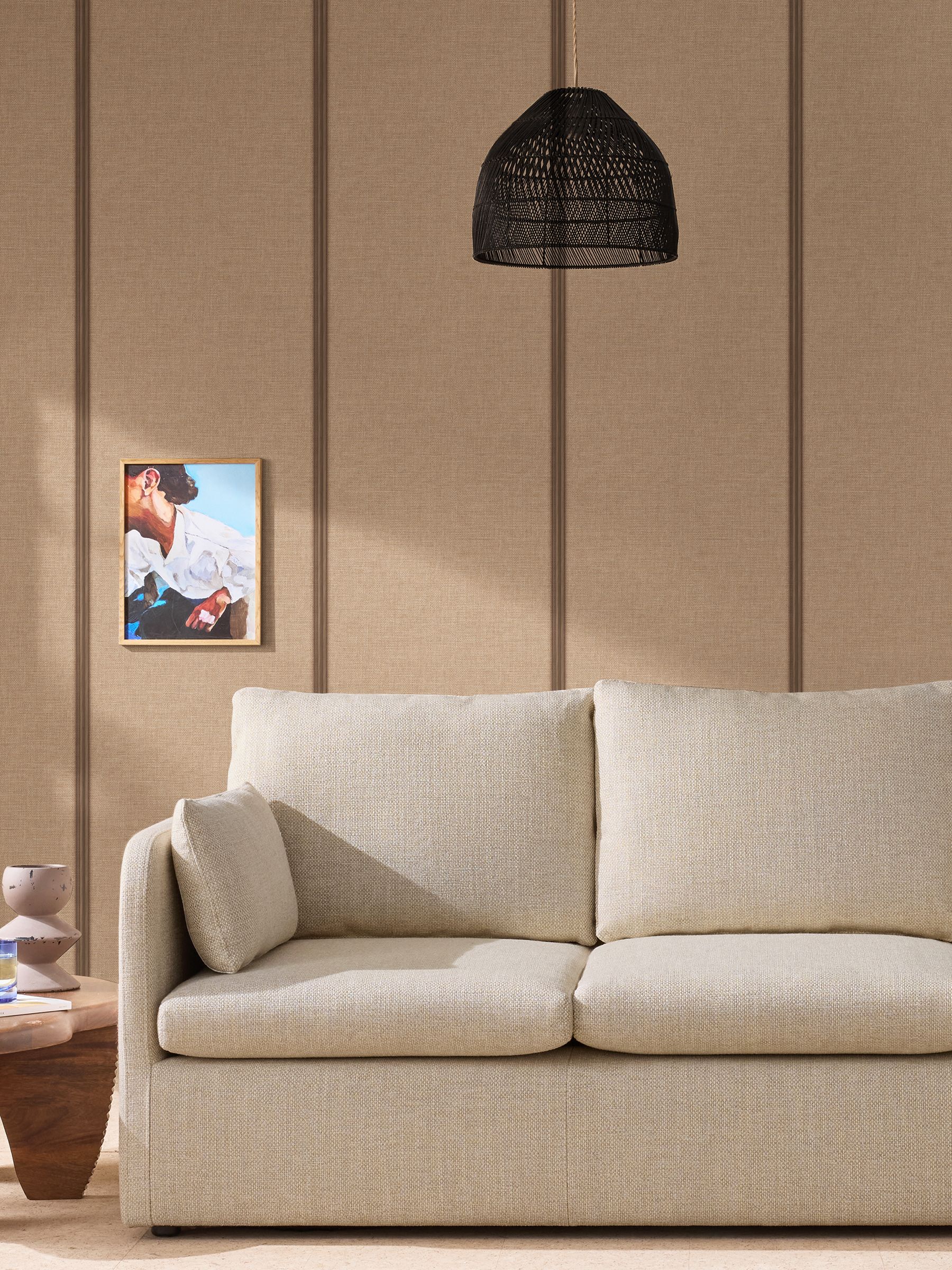 Effie 10M Wallpaper in Natural Hessian - Image 1 of 4 Effie 10M Wallpaper in Natural Hessian - Image 1 of 4