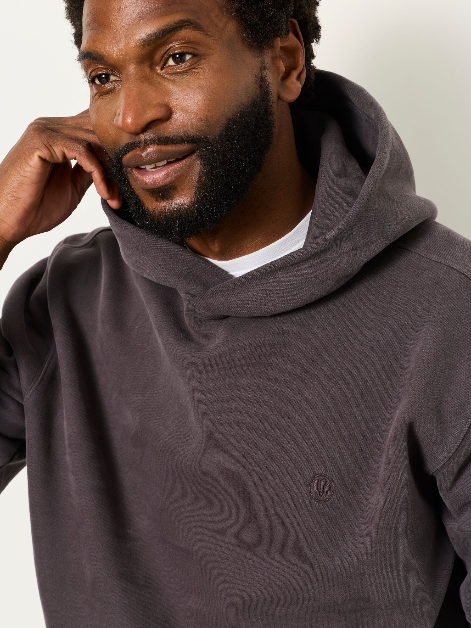 Hayle Charcoal Grey Overhead Hoodie - Image 3 of 7
