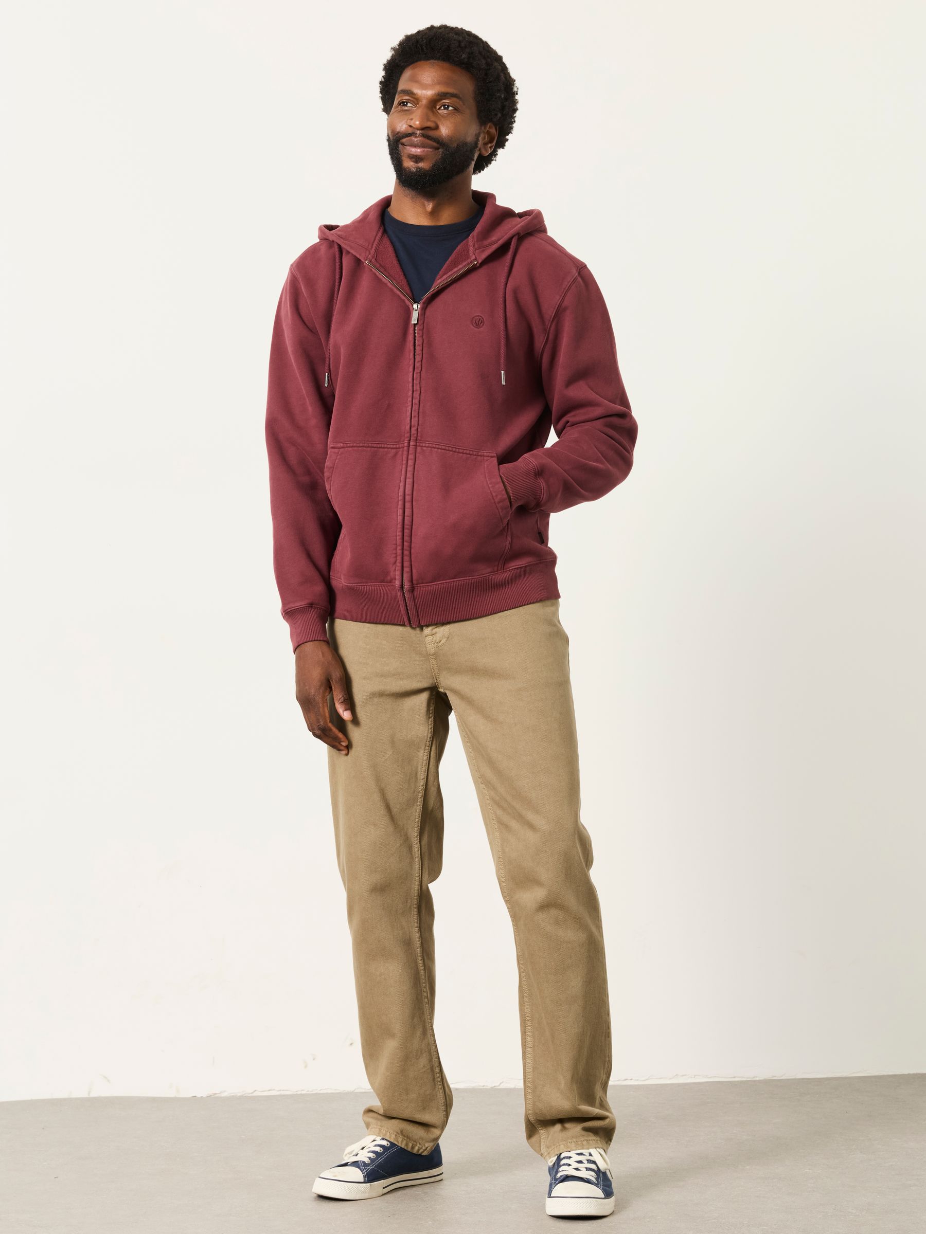 Hayle Plum Purple Zip Through Hoodie - Image 4 of 6