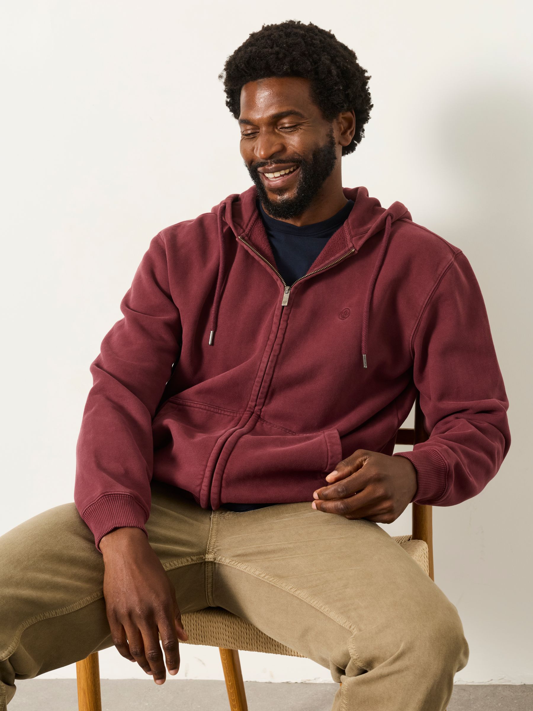 Hayle Plum Purple Zip Through Hoodie - Image 5 of 6