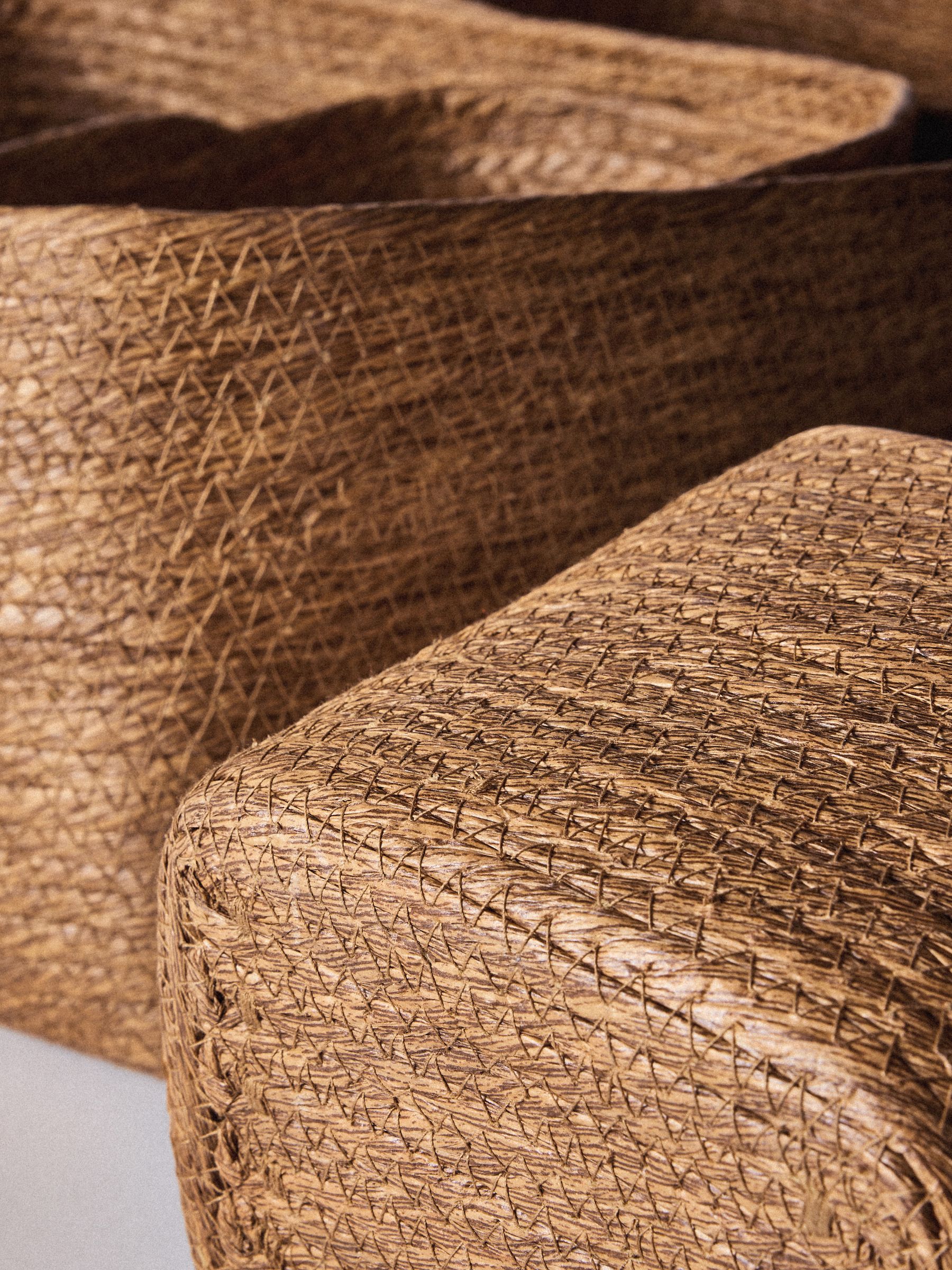 The Set 5 Pack Natural Low Rectangular Baskets - Image 5 of 7