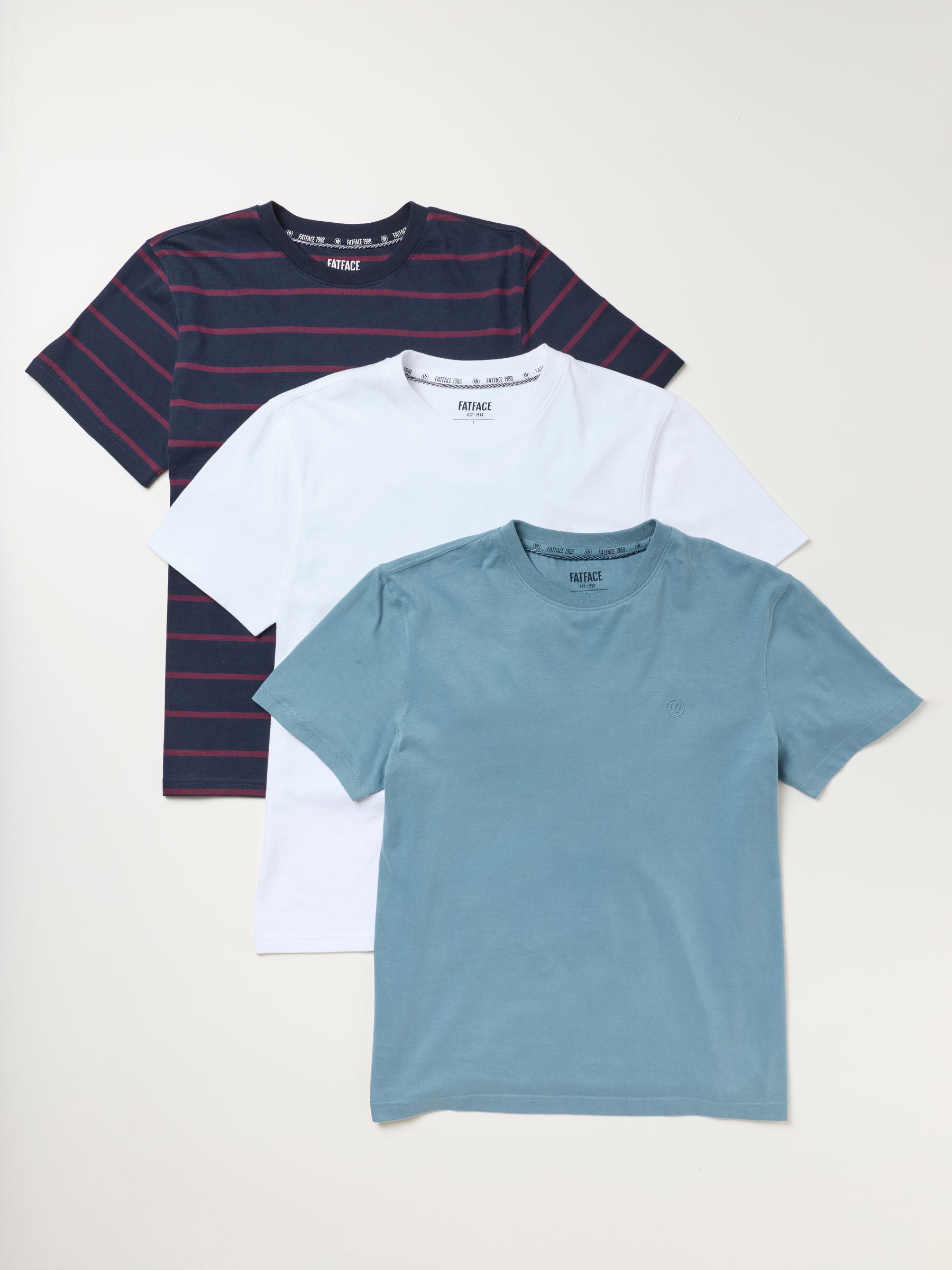 3 Pack Navy Short Sleeve T-Shirt - Image 1 of 8 3 Pack Navy Short Sleeve T-Shirt - Image 1 of 8