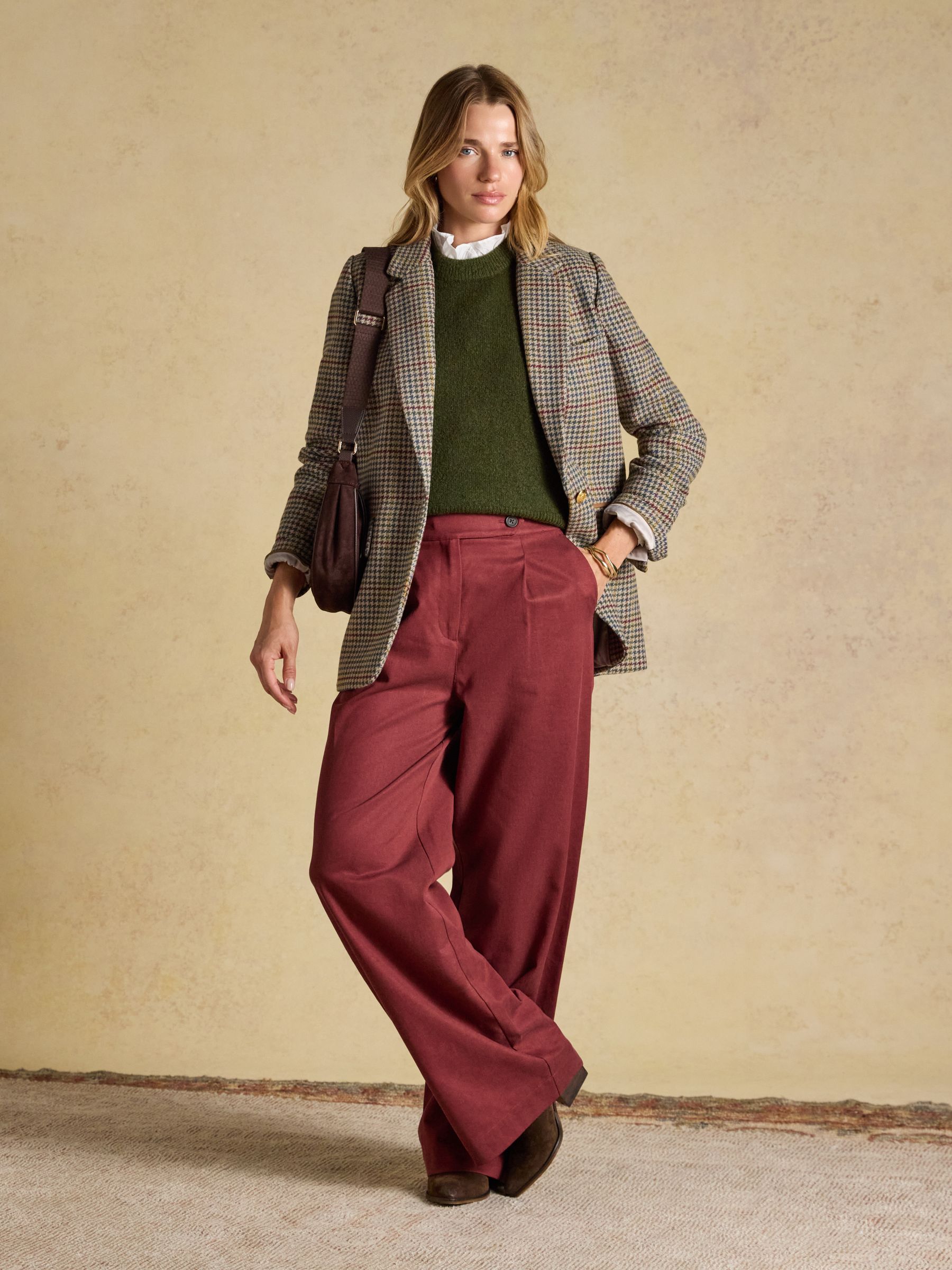 Hackmore Check Relaxed Fit Tweed Blazer With Wool - Image 3 of 10