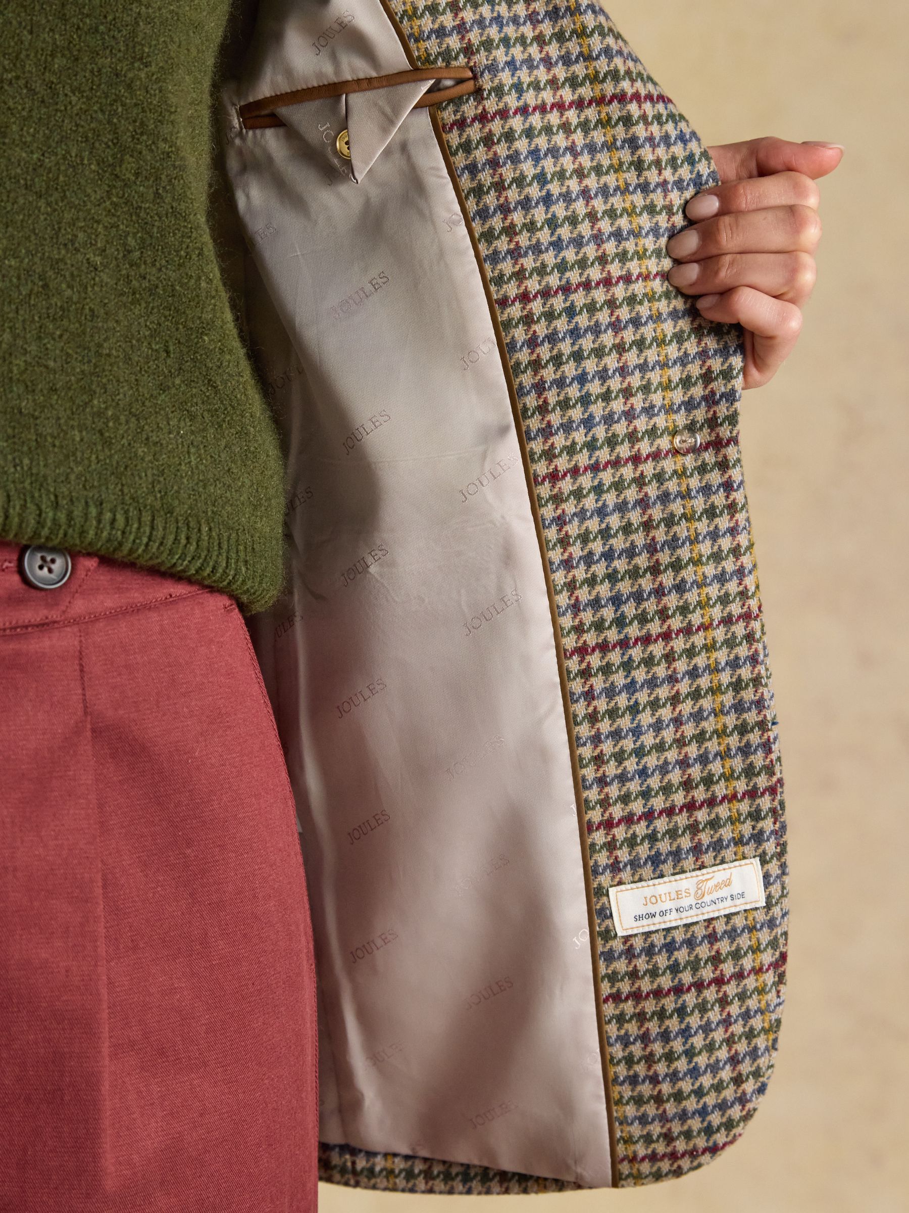 Hackmore Check Relaxed Fit Tweed Blazer With Wool - Image 6 of 10