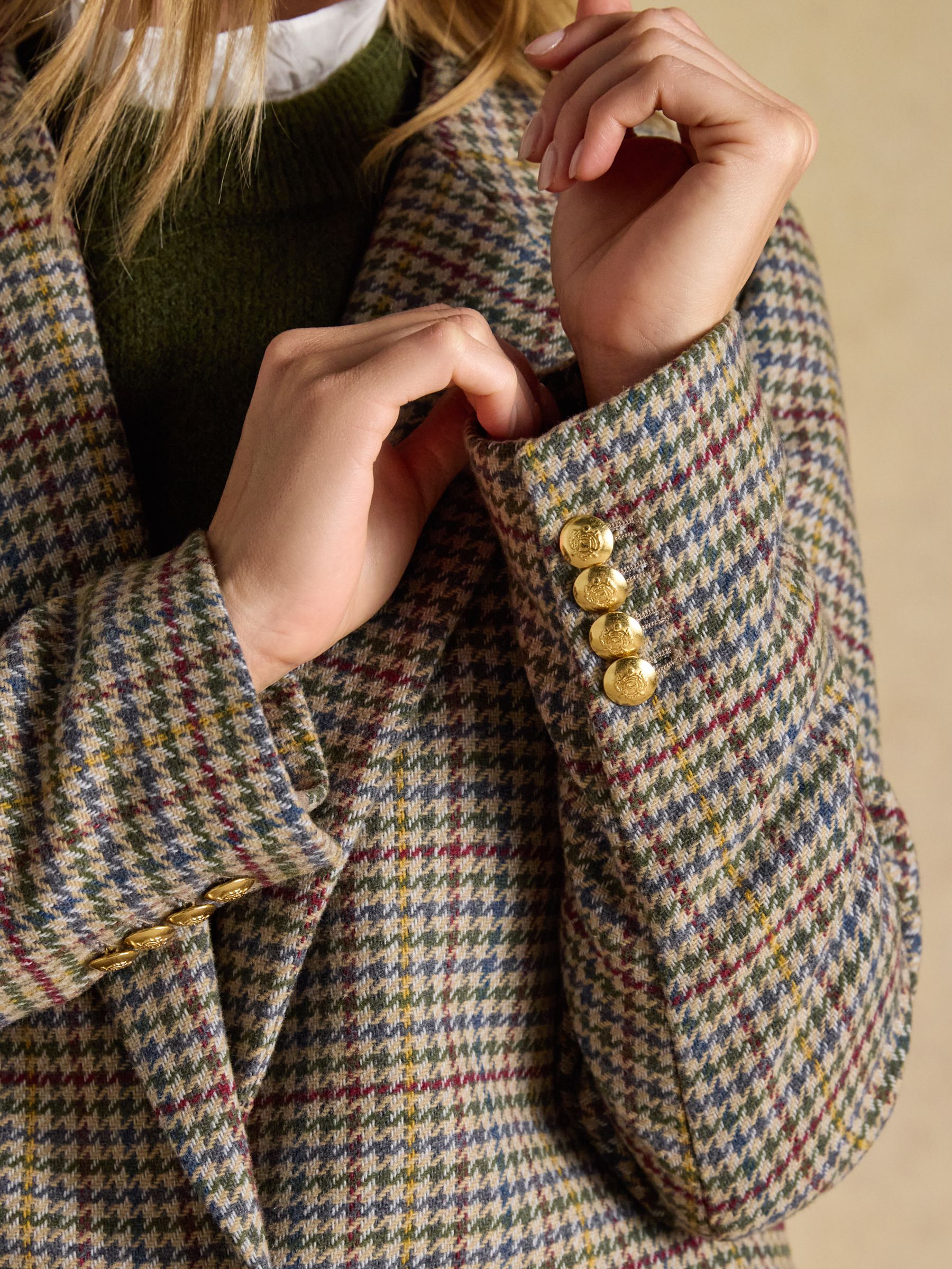 Hackmore Check Relaxed Fit Tweed Blazer With Wool - Image 7 of 10