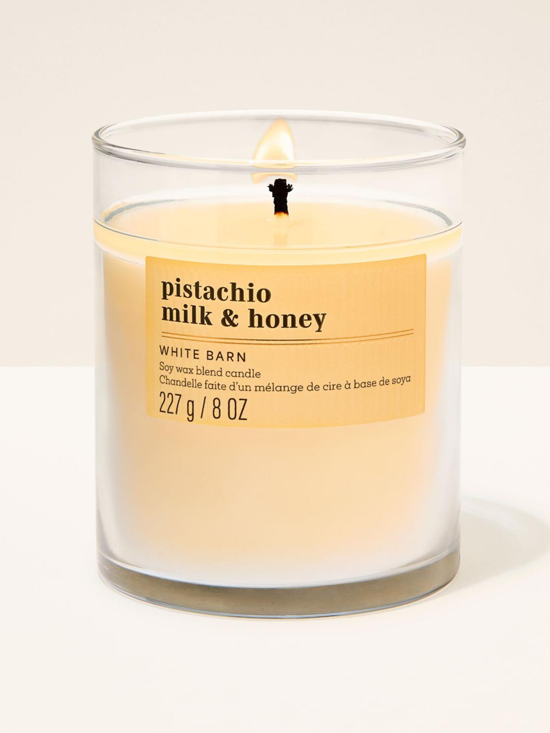 Pistachio Milk & Honey Single Wick Candle 227g - Image 1 of 3