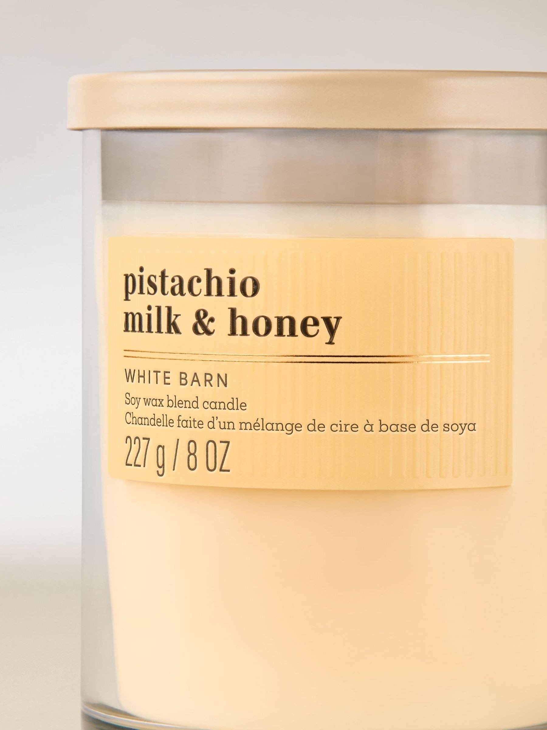 Pistachio Milk & Honey Single Wick Candle 227g - Image 2 of 3