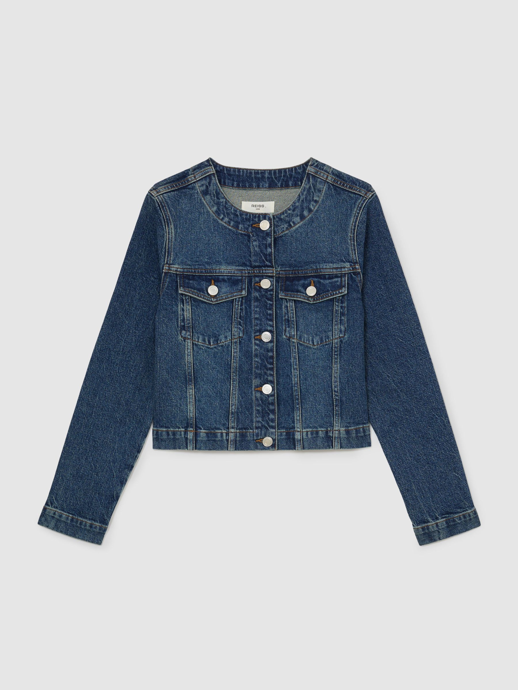 Jacket in Mid Blue - Image 2 of 6