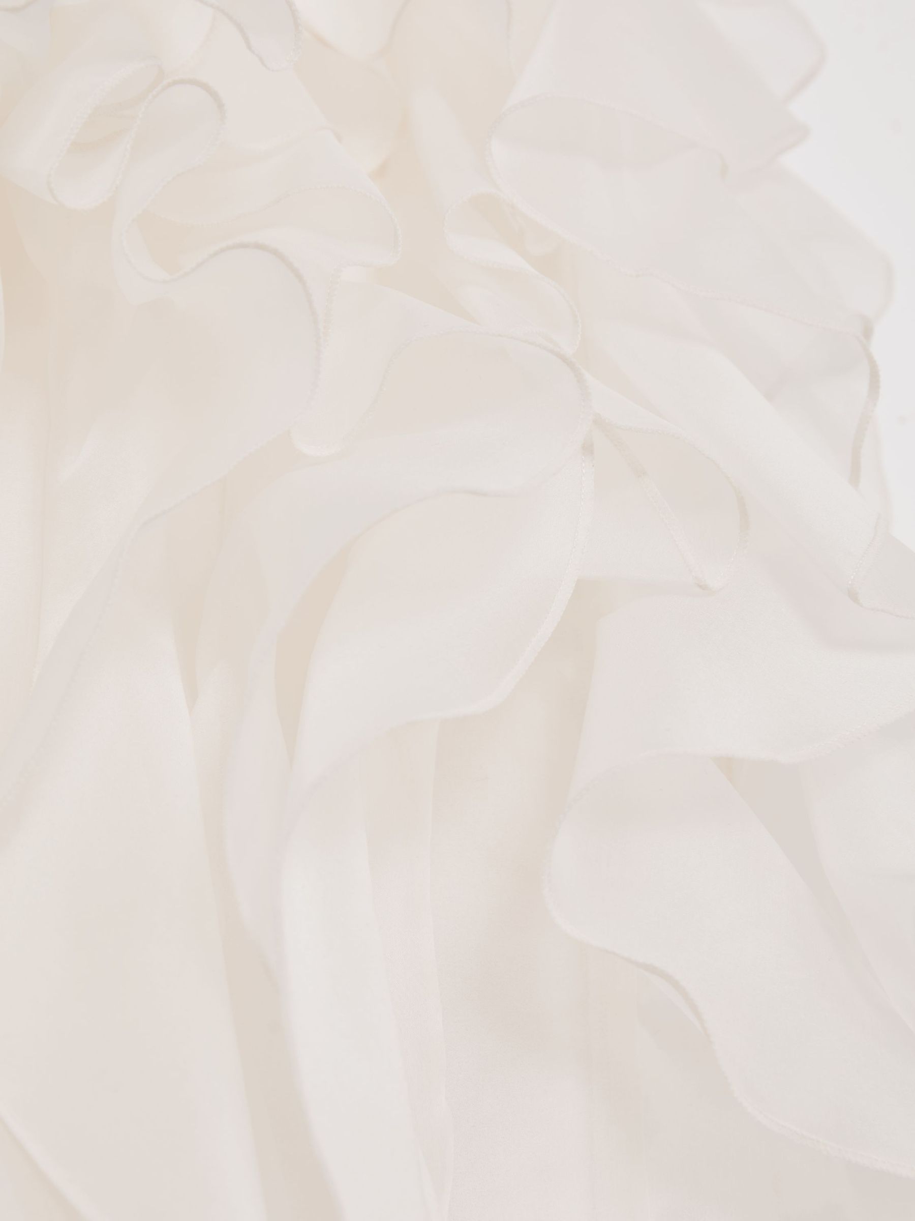 Atelier Off White Silk-Organza Ruffle Mini Dress in Off White - Image 8 of 8