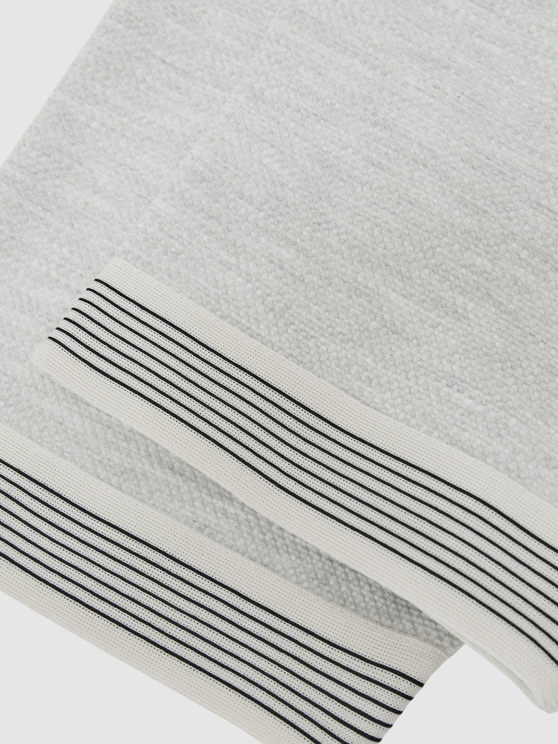 Textured Tape-Cuff T-Shirt in Grey Melange - Image 6 of 6