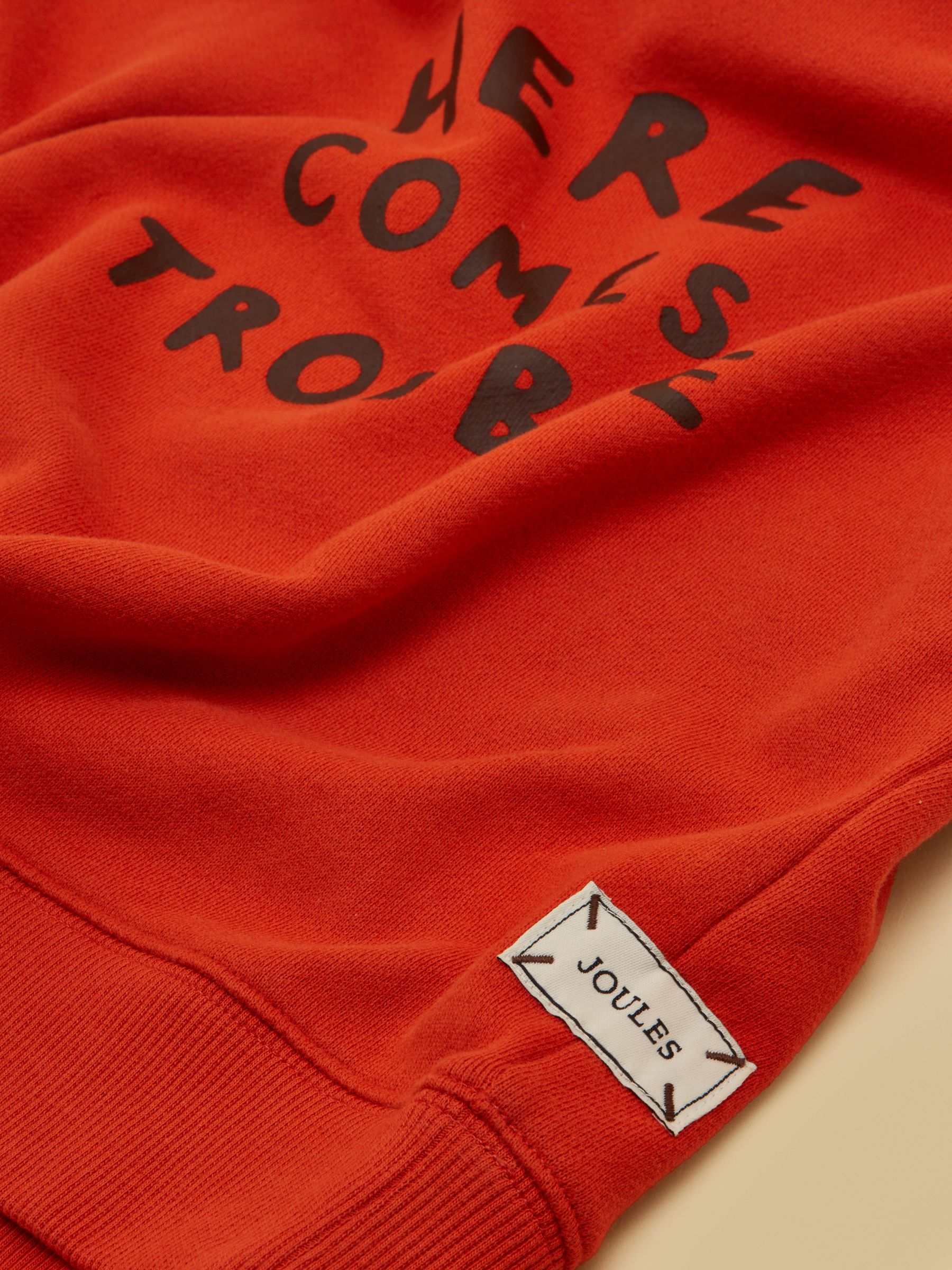 Kids' Sundaze Burnt Orange Slogan Hoodie - Image 3 of 4