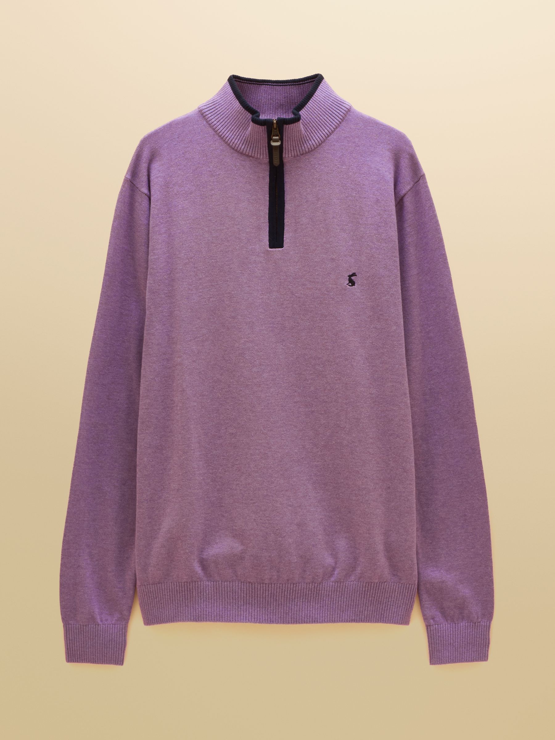 Hillside Heather Purple Quarter Zip Knitted Jumper - Image 6 of 6 Hillside Heather Purple Quarter Zip Knitted Jumper - Image 6 of 6