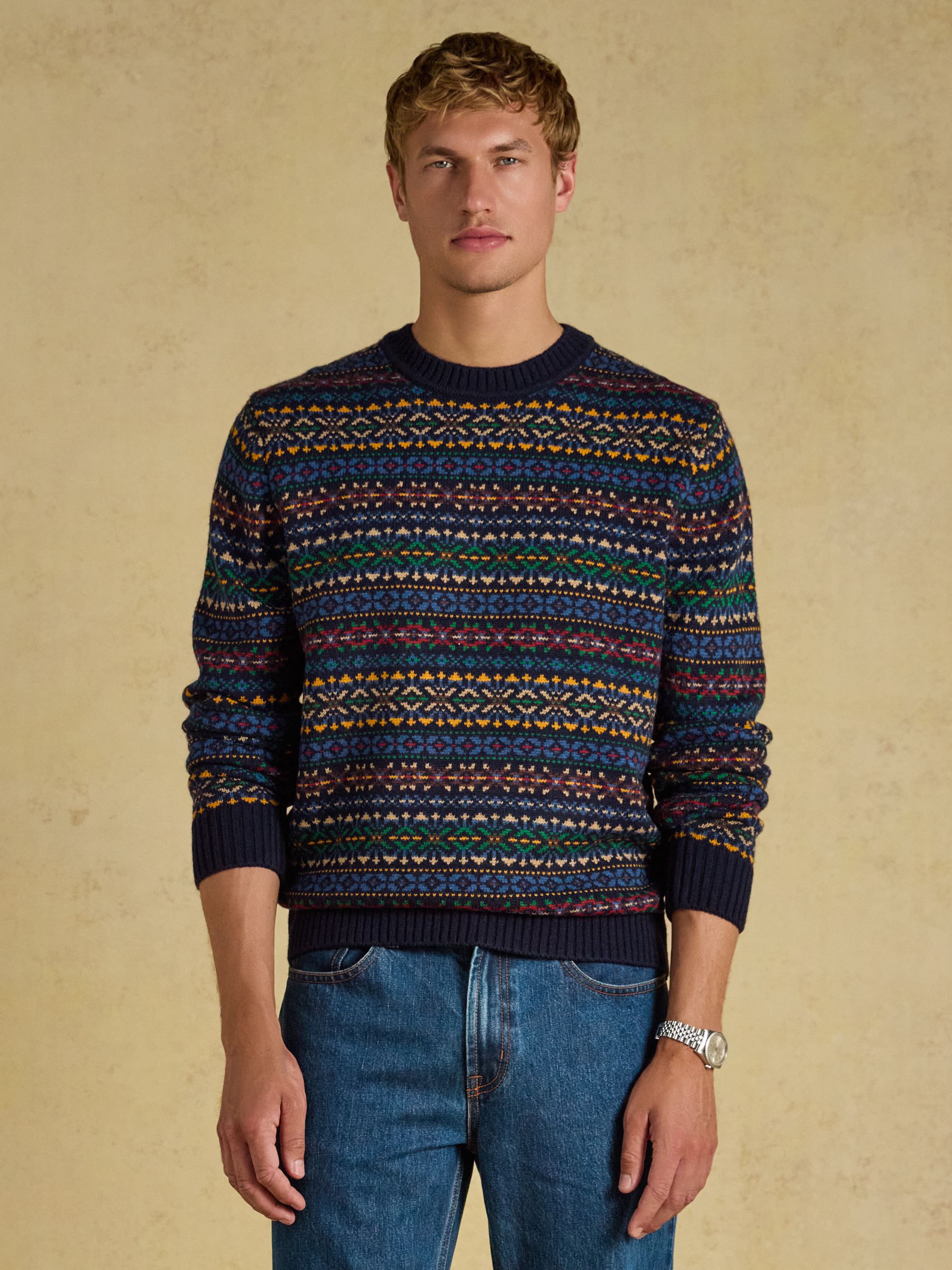 Multi Fair Isle Crew Neck Jumper - Image 1 of 8