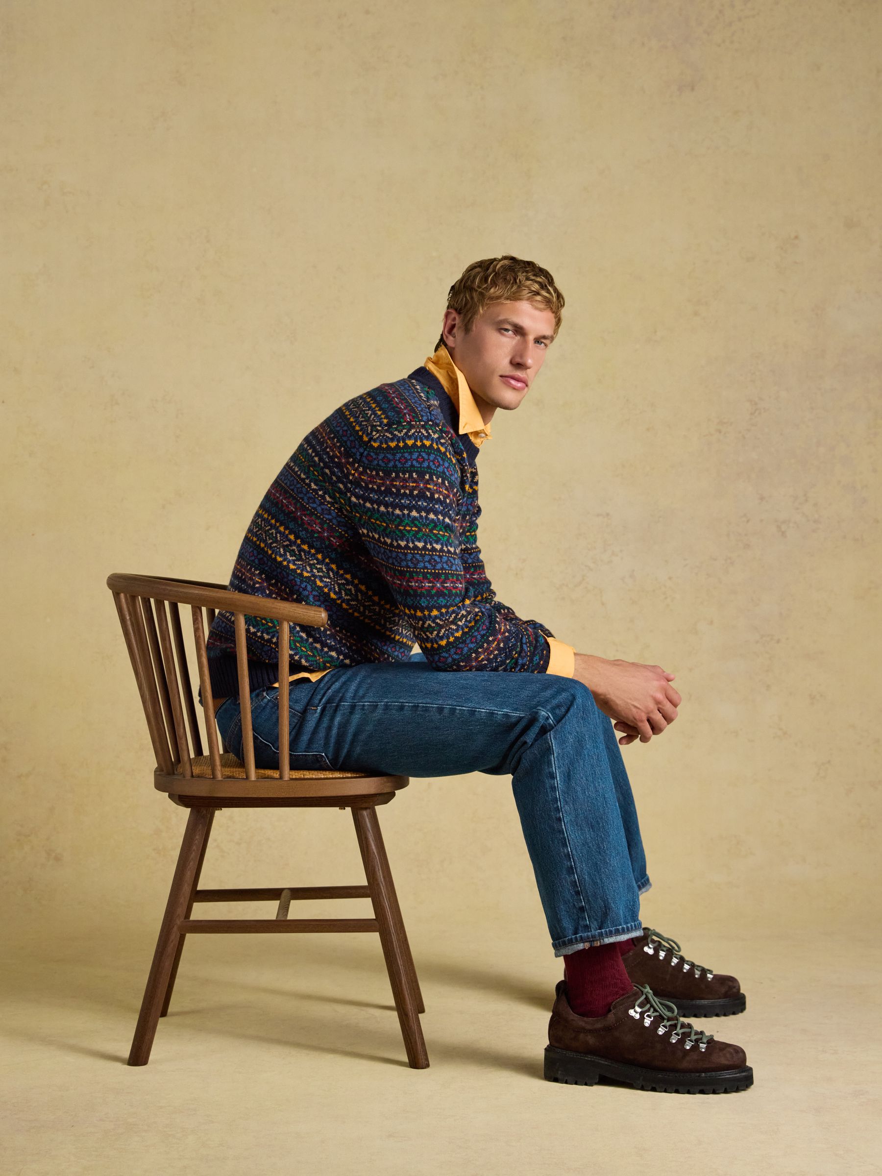 Multi Fair Isle Crew Neck Jumper - Image 3 of 8