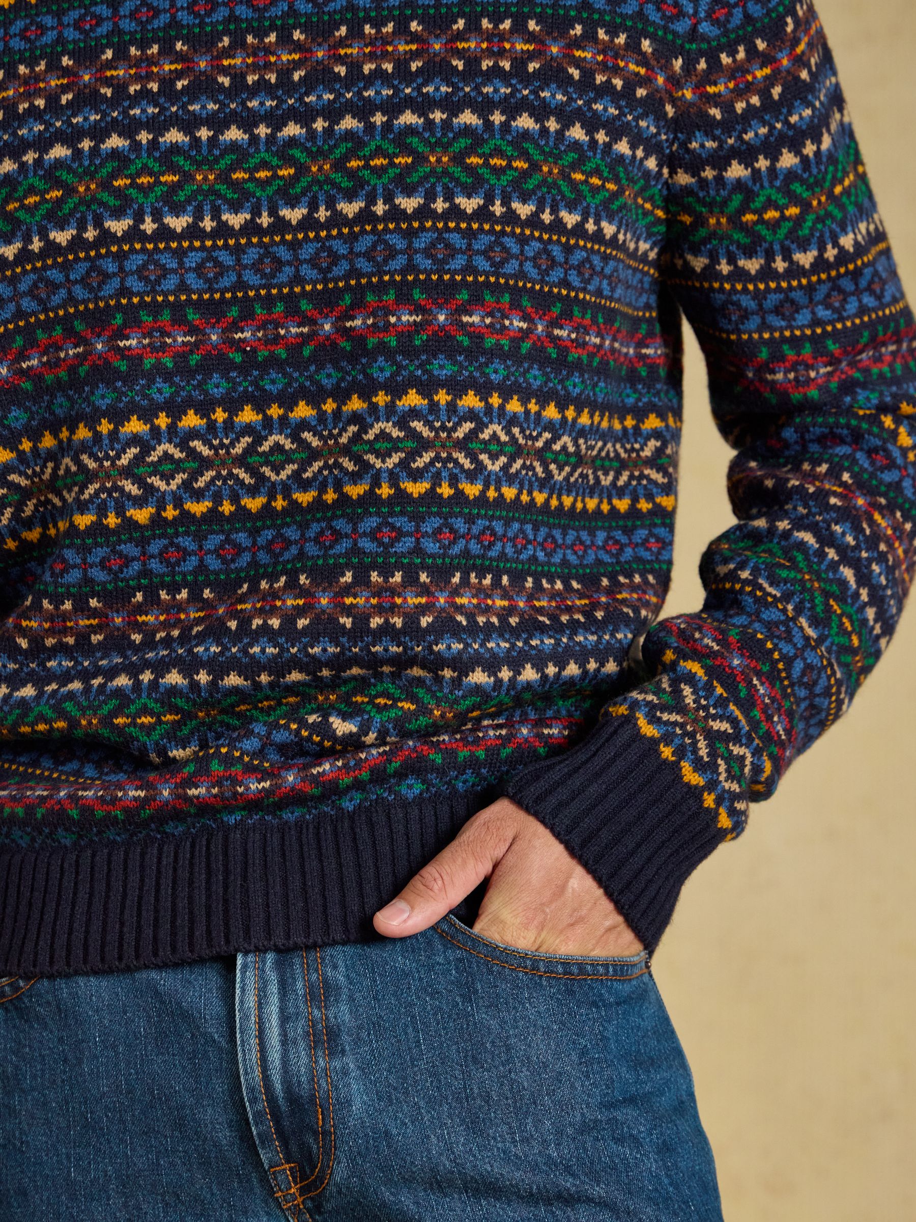 Multi Fair Isle Crew Neck Jumper - Image 4 of 8