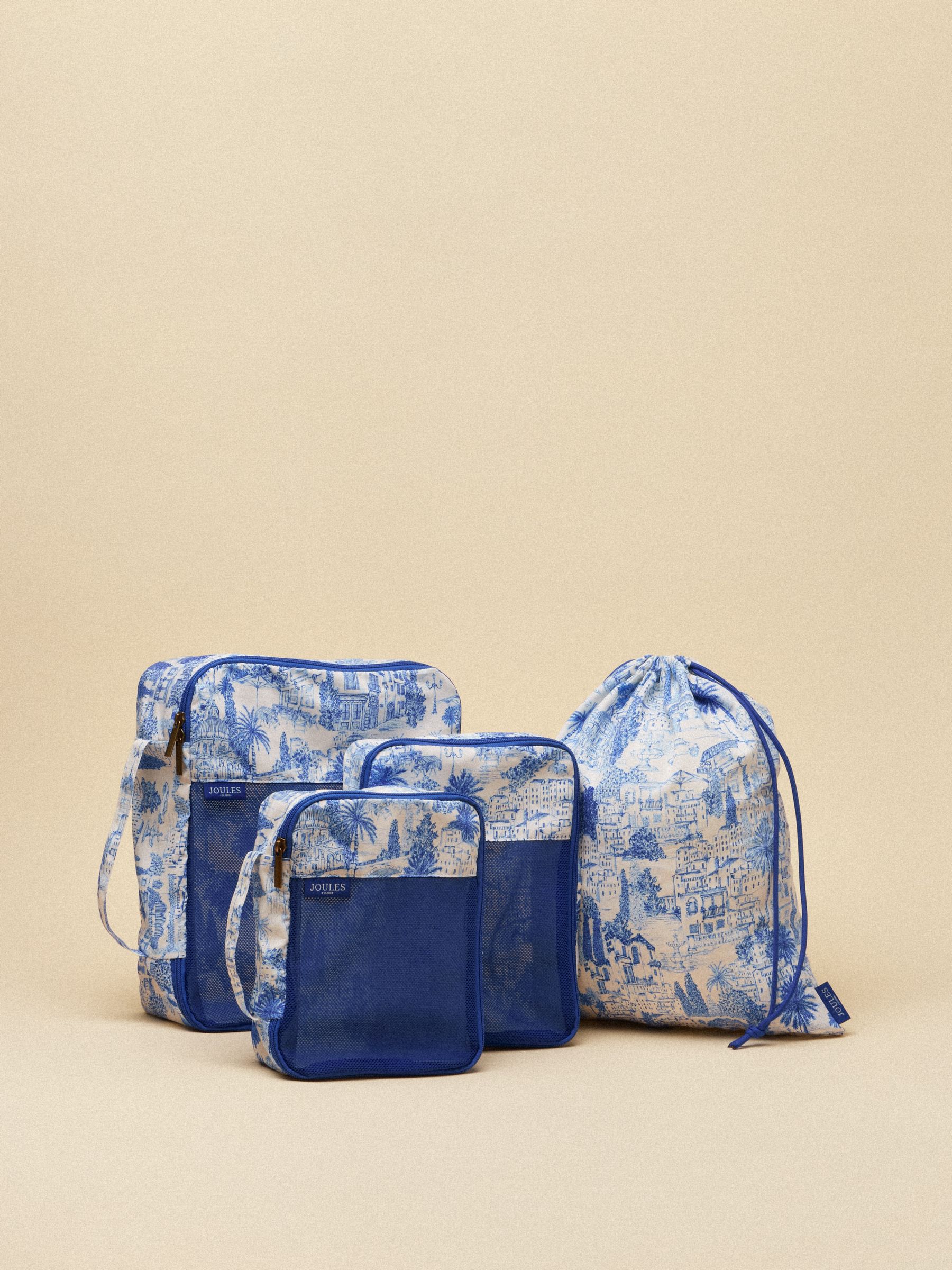 Set of 3 Toile De Jouy Packing Cubes - Image 1 of 6