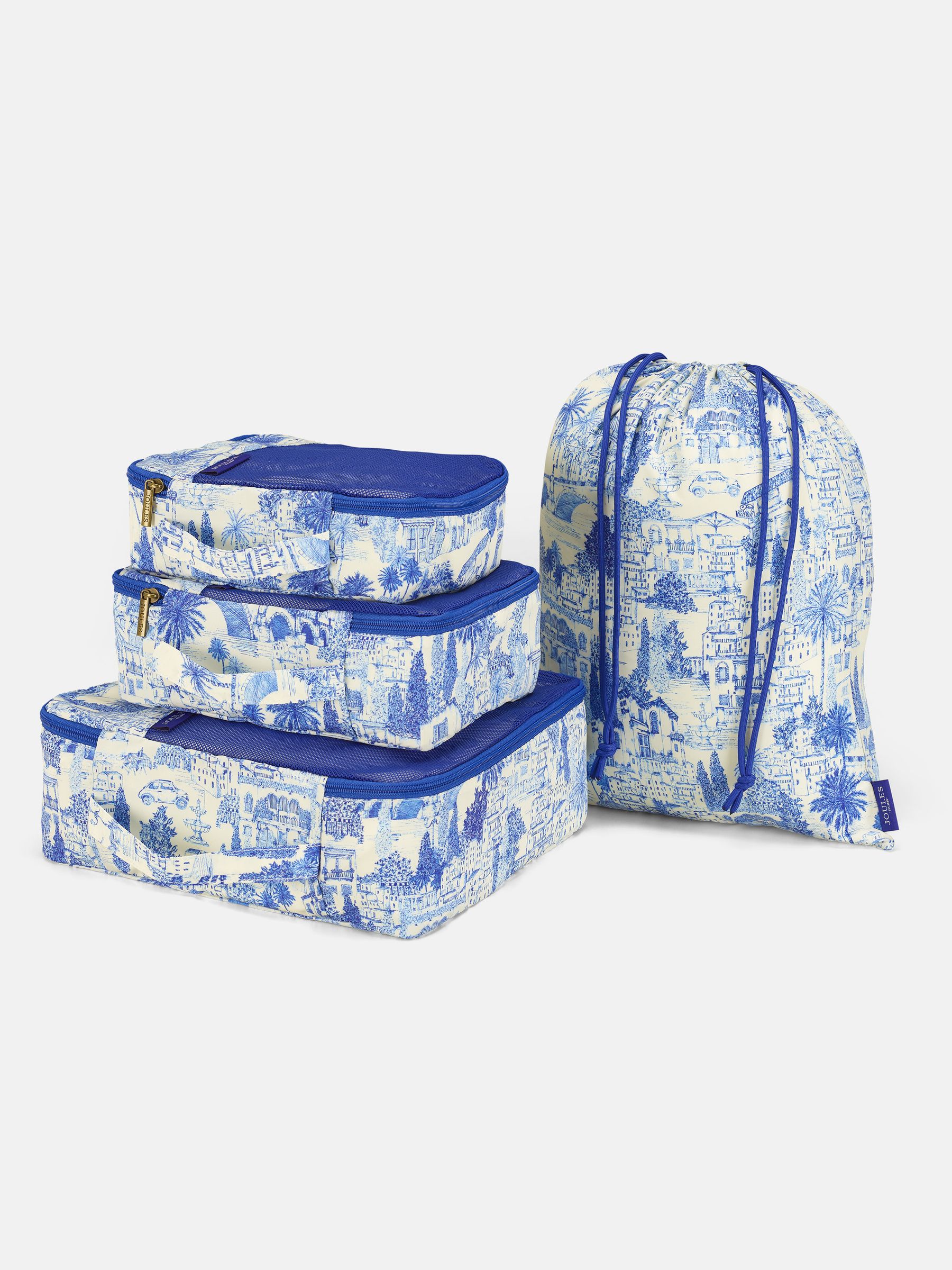 Set of 3 Toile De Jouy Packing Cubes - Image 3 of 6