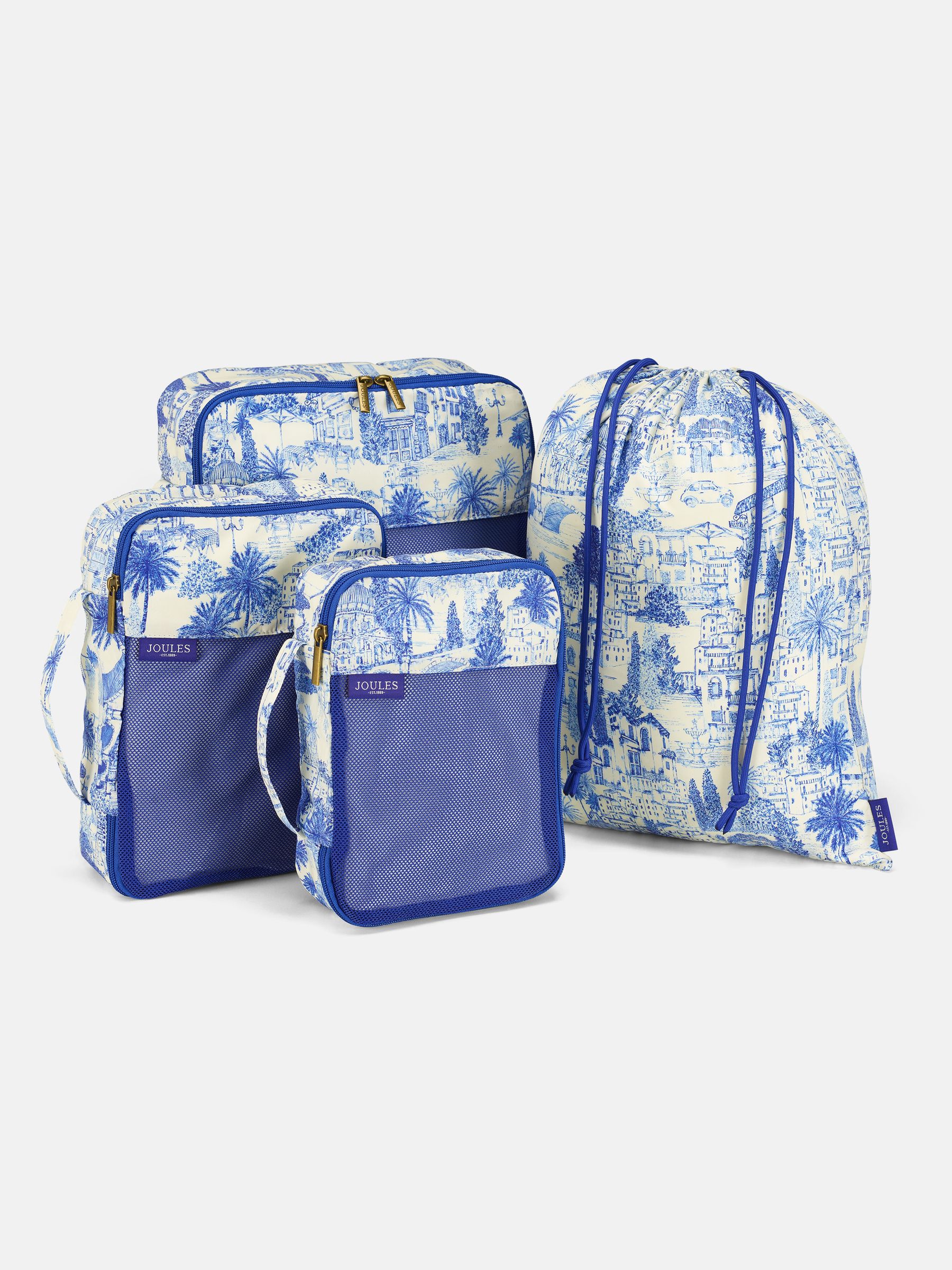 Set of 3 Toile De Jouy Packing Cubes - Image 4 of 6