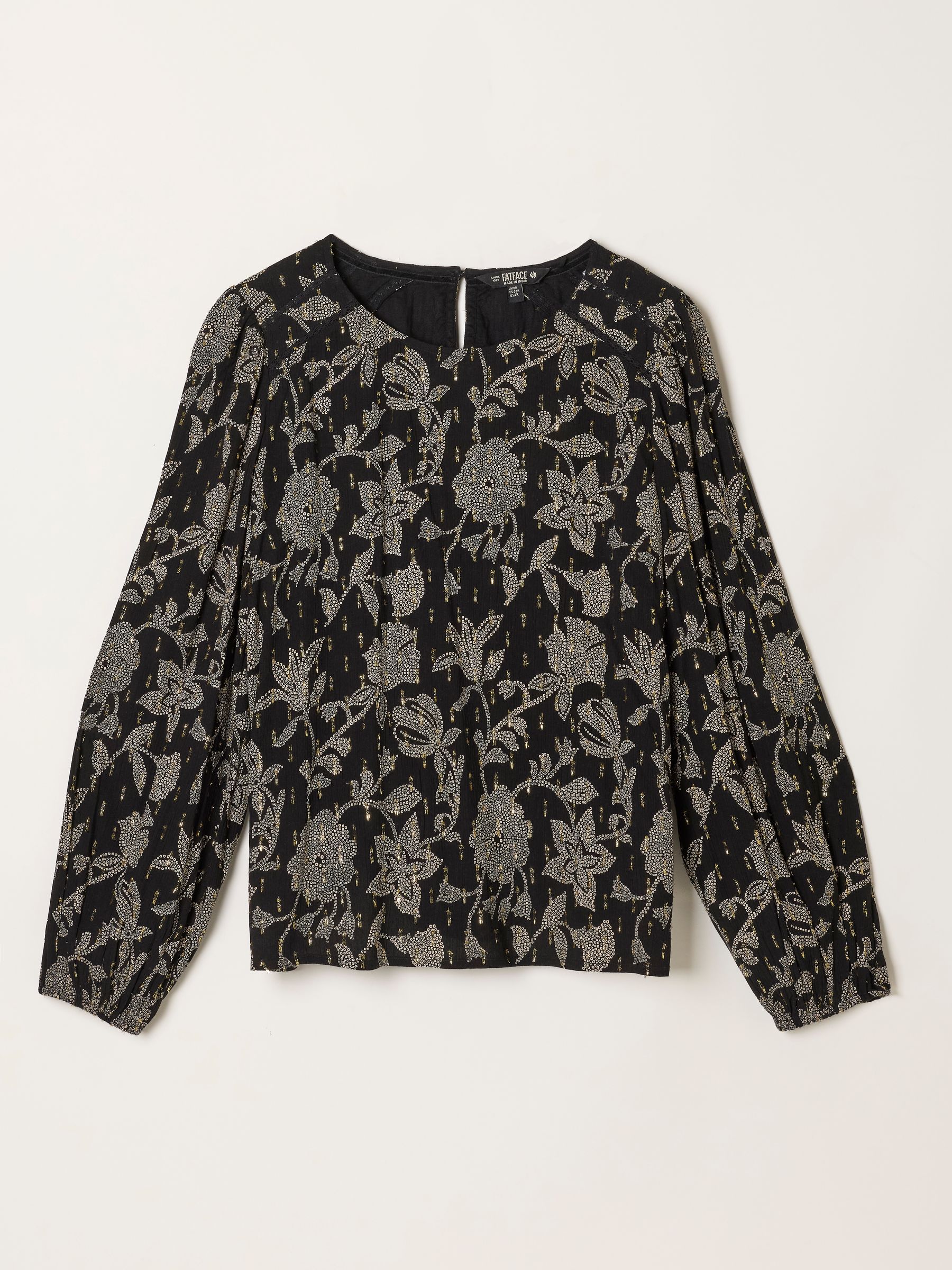 Sofia Black Dot Floral Petite Embroidered Blouse - Image 1 of 6 Sofia Black Dot Floral Petite Embroidered Blouse - Image 1 of 6