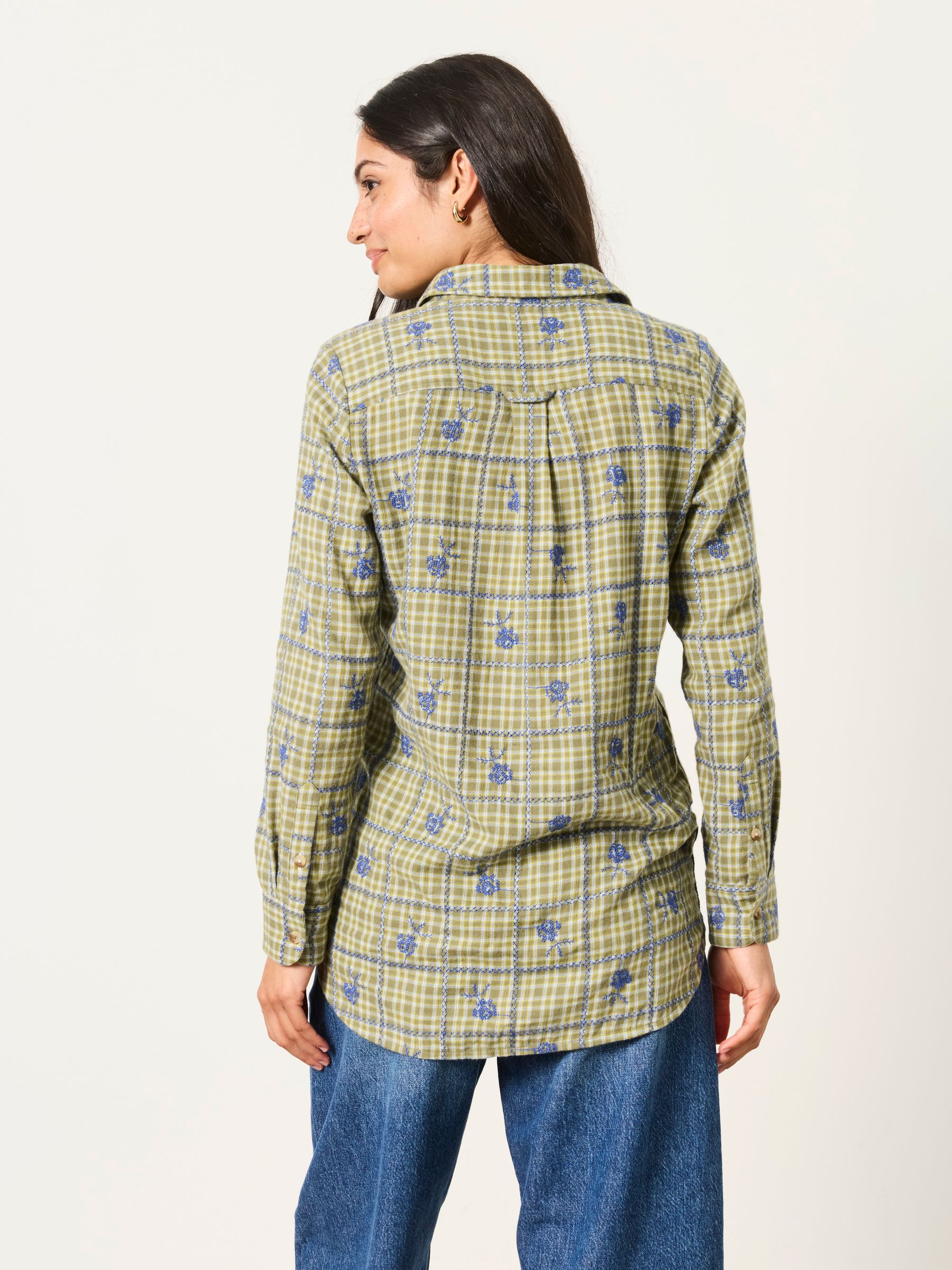 Olivia Green Petite Embroidered Shirt - Image 2 of 5
