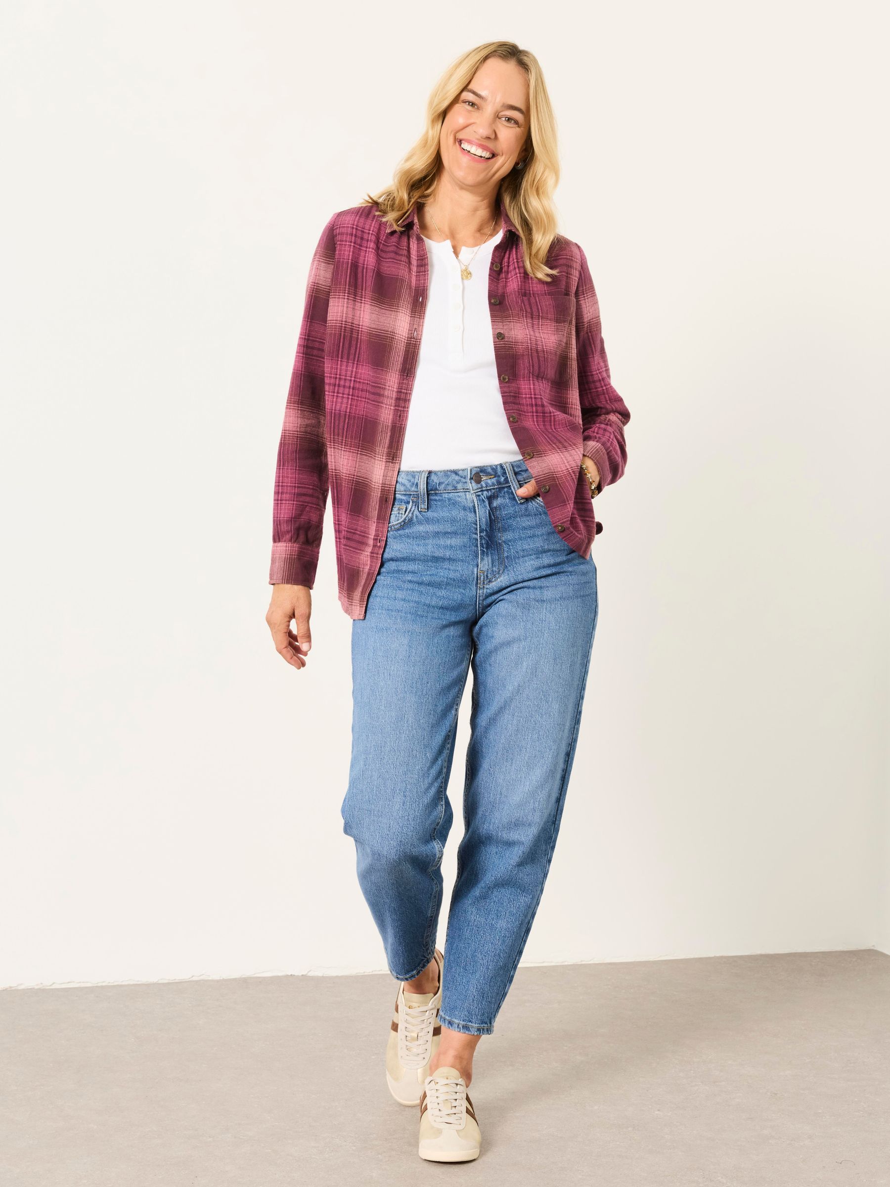 Olivia Pink Petite Check Shirt - Image 4 of 6