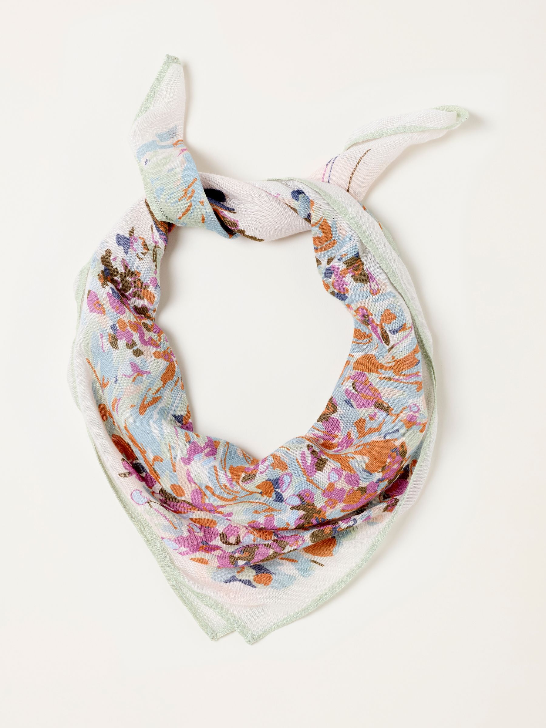 Ivory Landscape Printed Square Scarf - Image 1 of 3