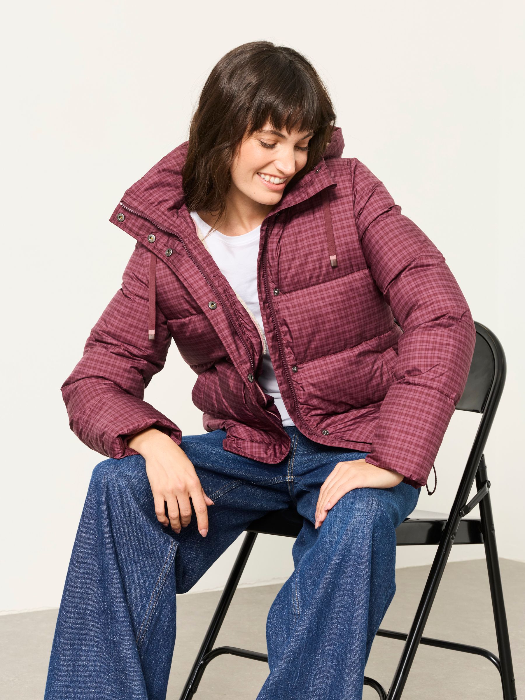 Carly Purple Short Puffer Jacket - Image 3 of 6