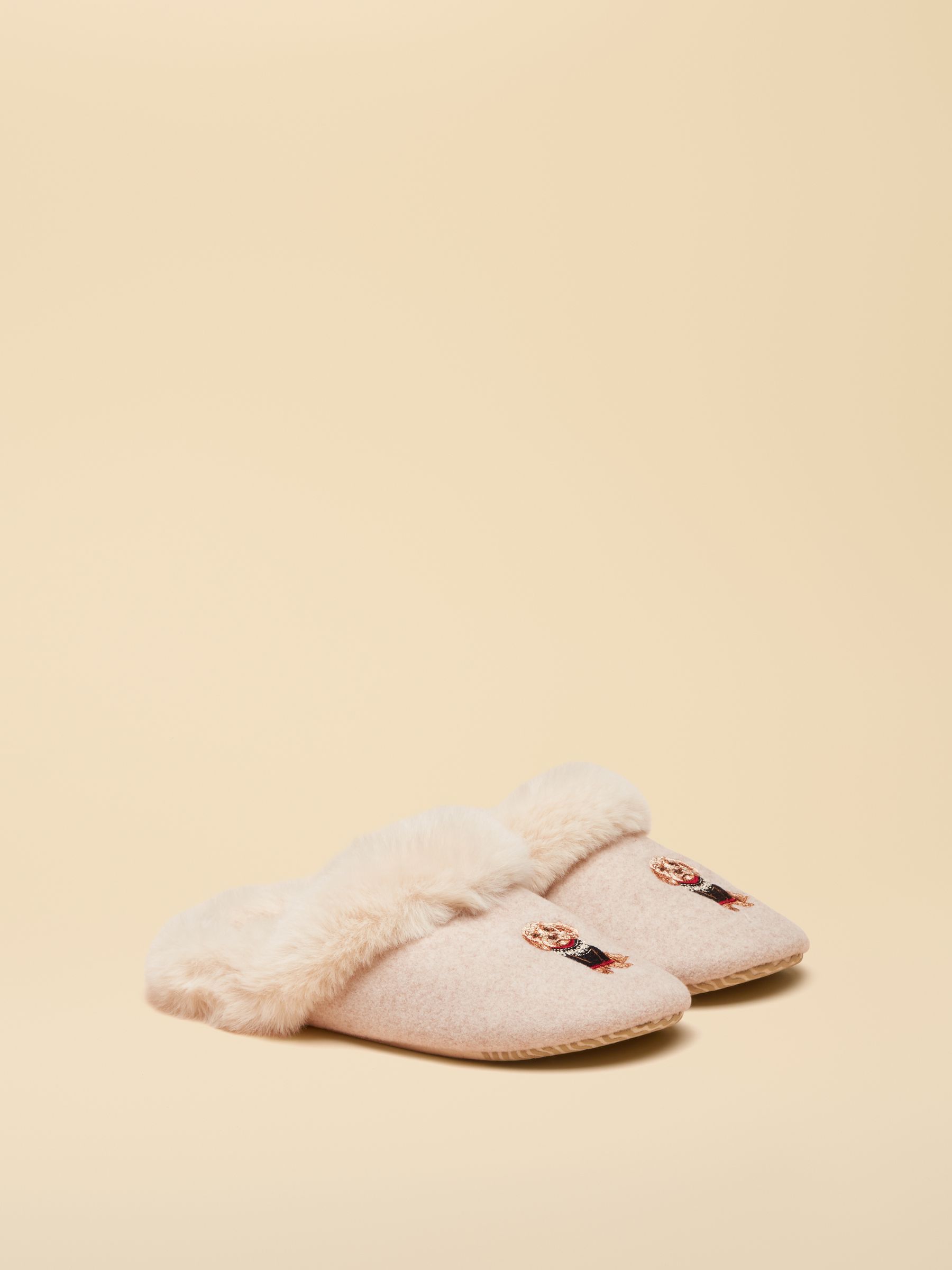 Slippet Luxe Oat Dog Slippers - Image 1 of 6 Slippet Luxe Oat Dog Slippers - Image 1 of 6