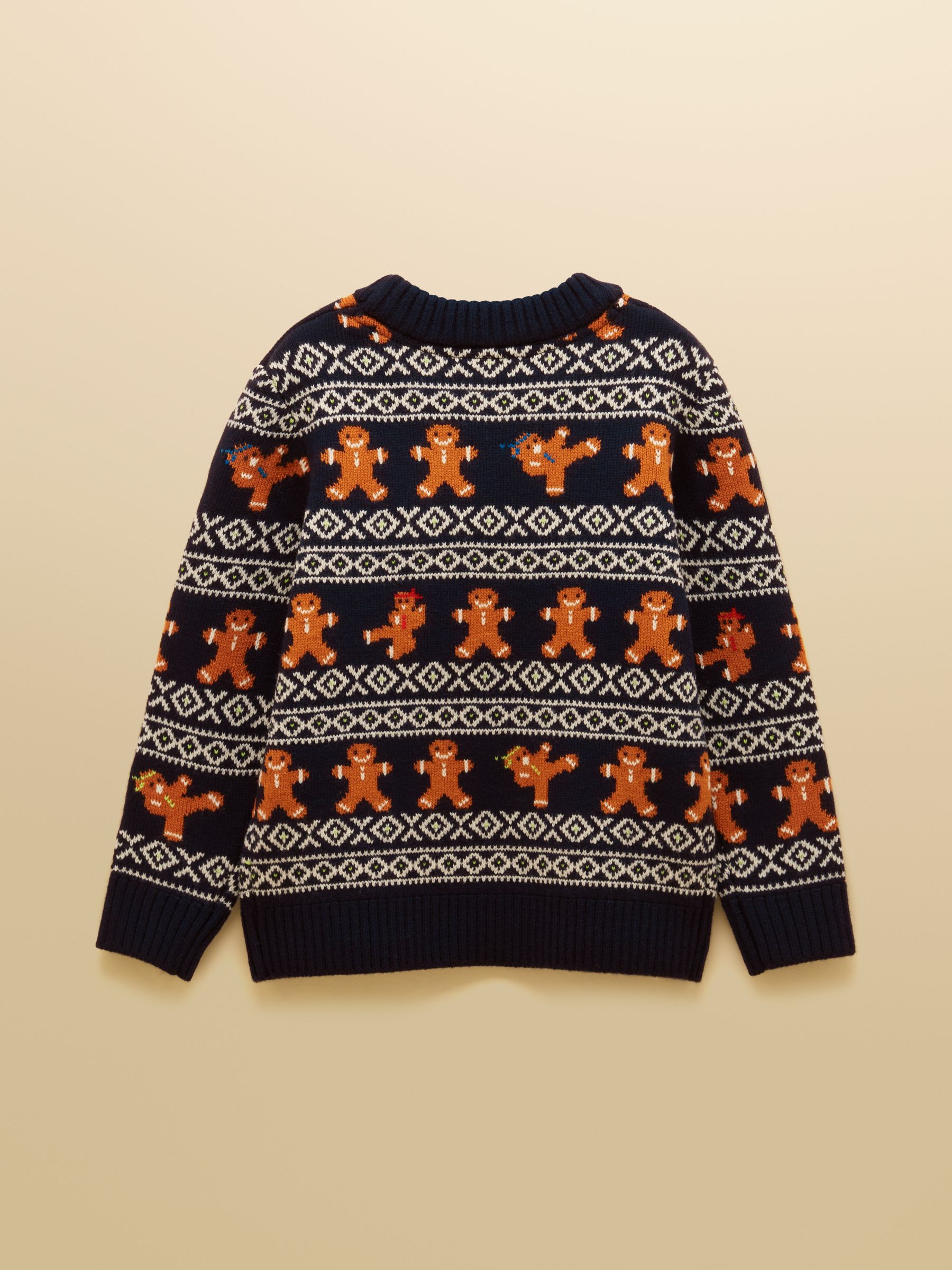 Boys' Ninjabread Navy Crew Neck Knitted Jumper - Image 2 of 3