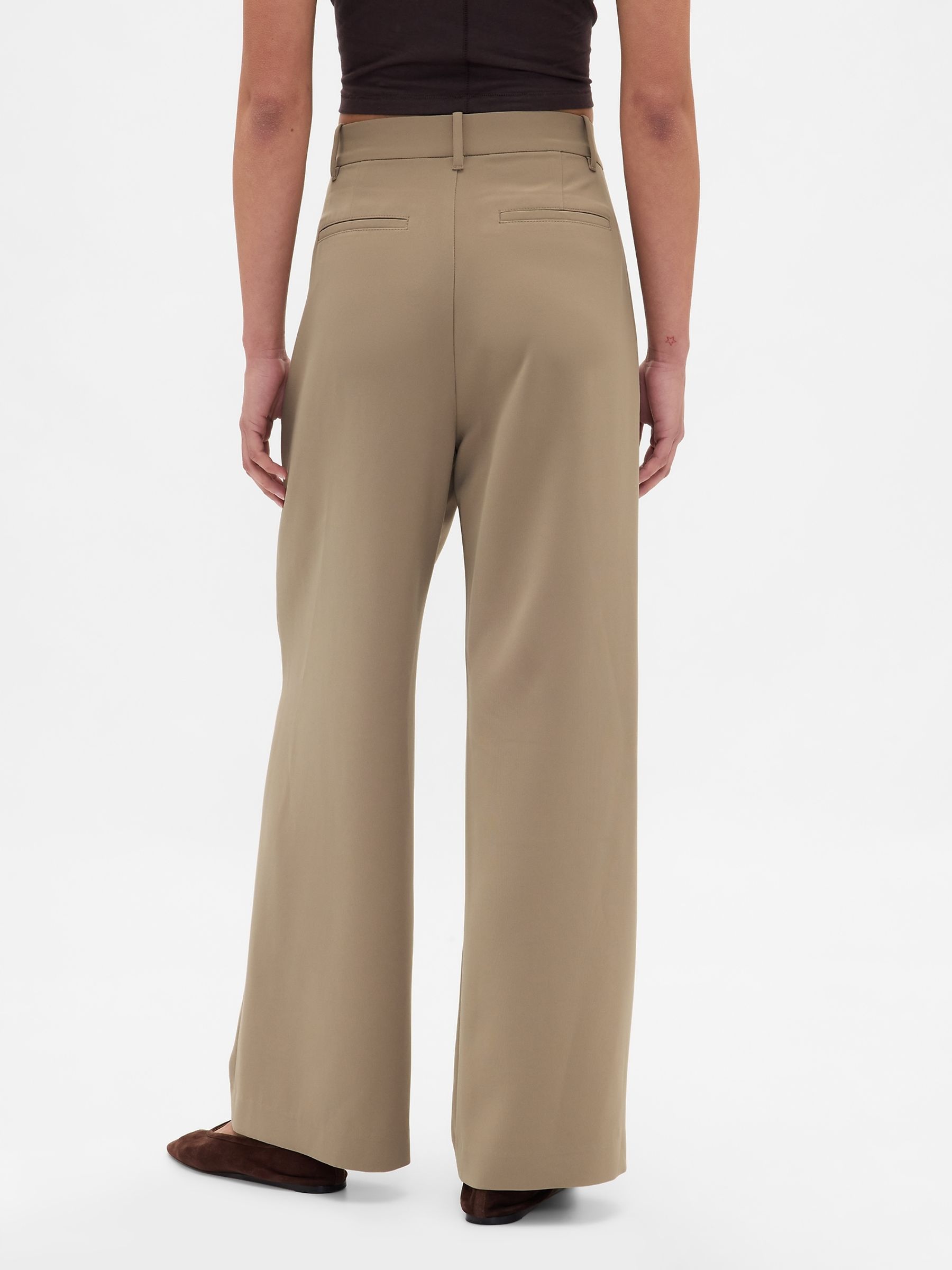 Beige 365 High Waisted Pleated Trousers - Image 2 of 6