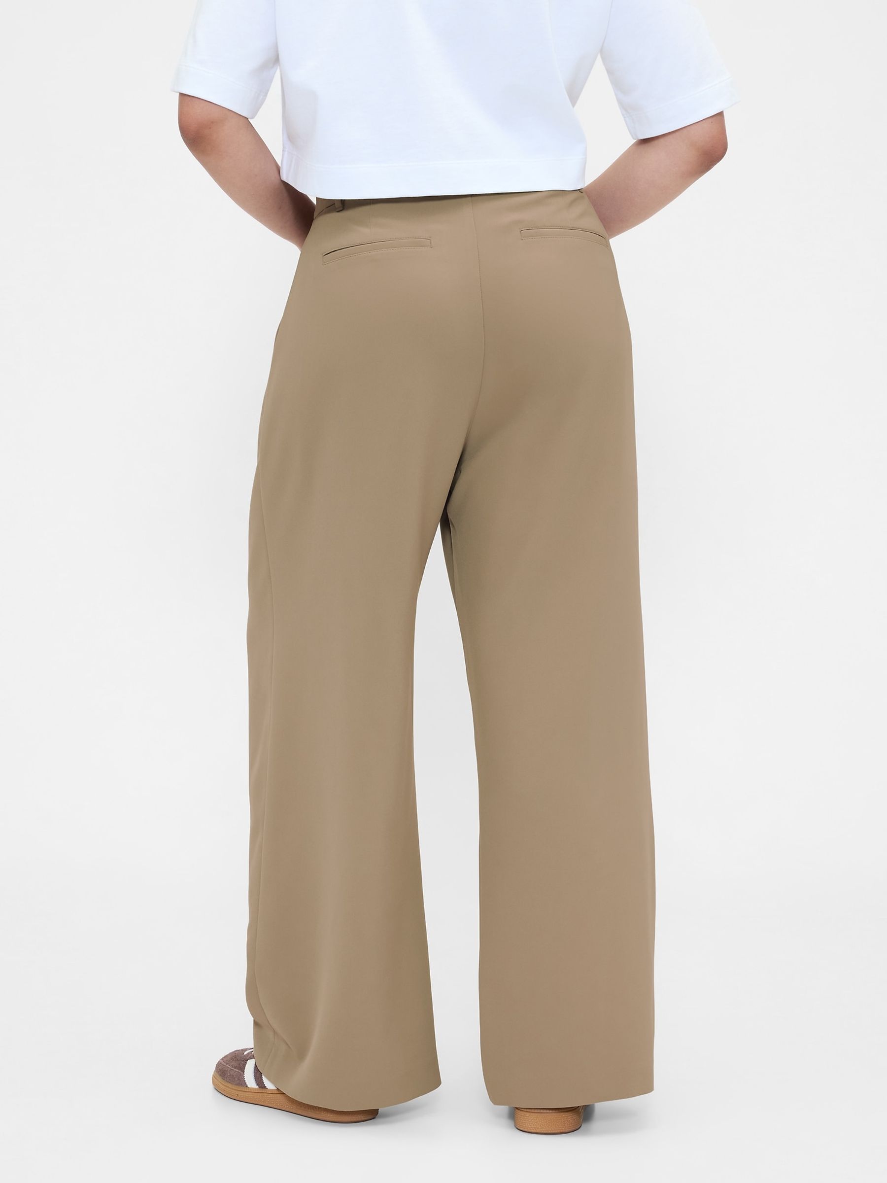 Beige 365 High Waisted Pleated Trousers - Image 6 of 6