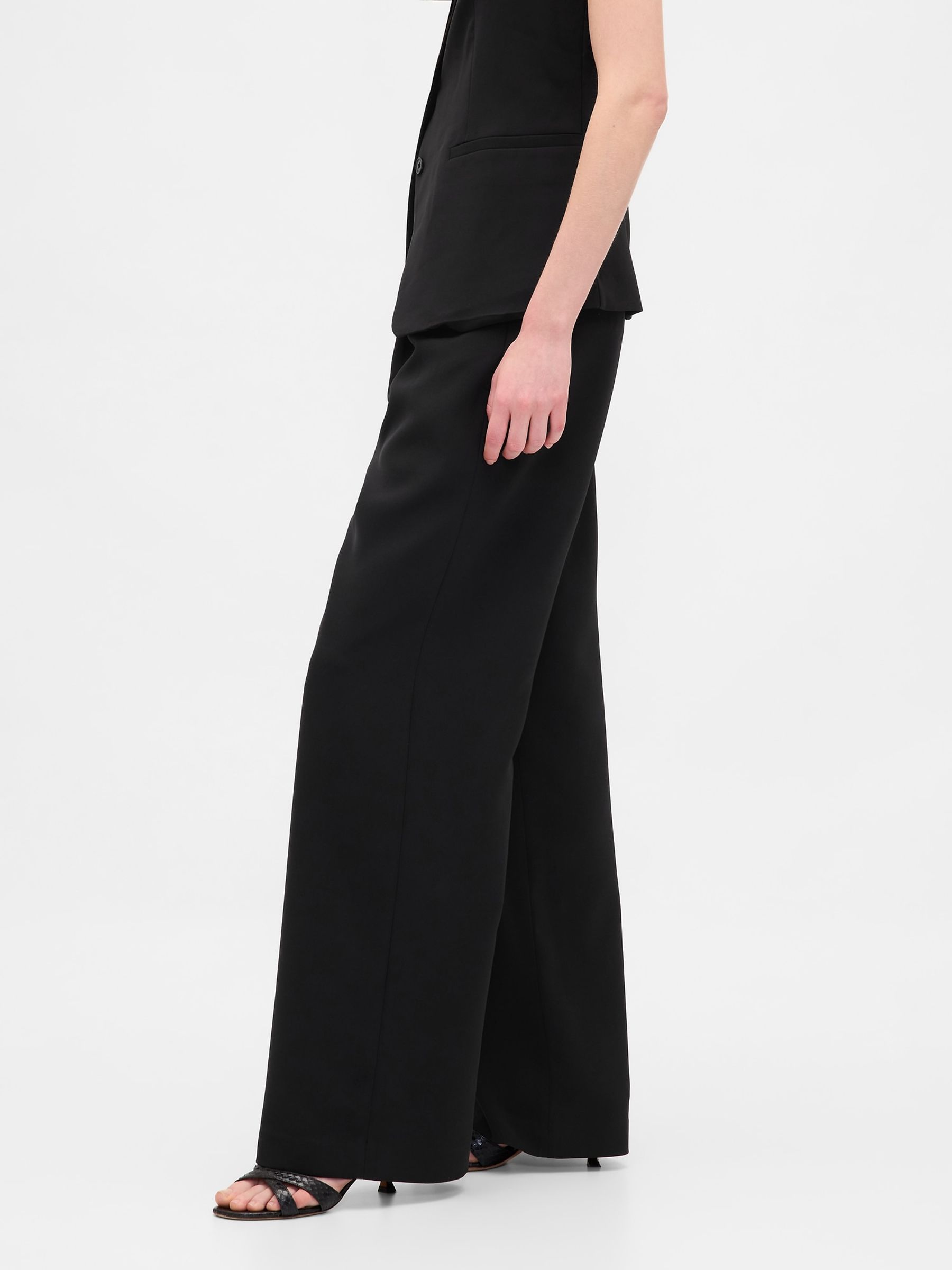 Black 365 High Waisted Pleated Trousers - Image 5 of 6