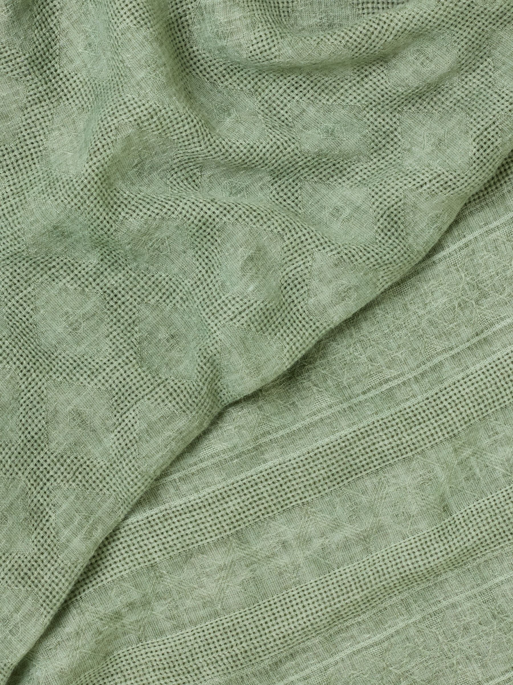 Green Textured Lightweight Scarf - Image 2 of 3