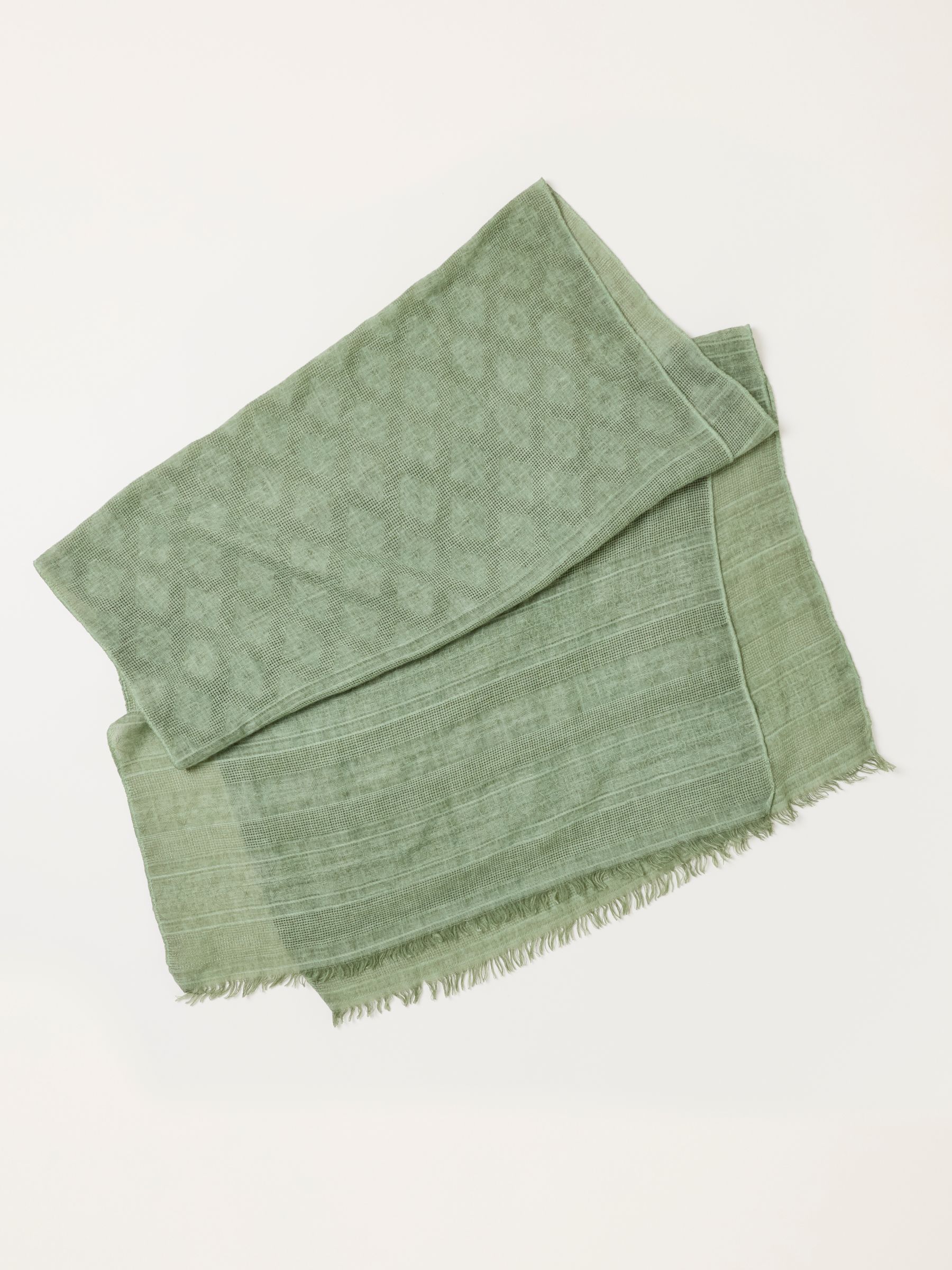 Green Textured Lightweight Scarf - Image 3 of 3