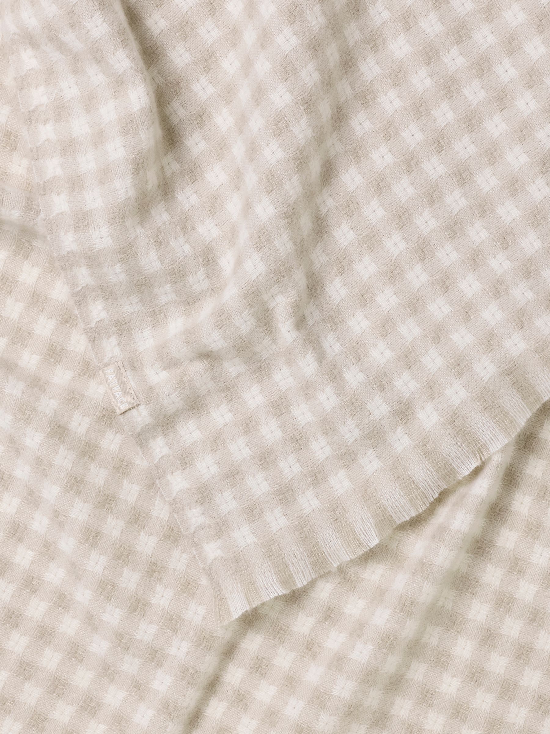 Ivory Gingham Scarf - Image 2 of 3