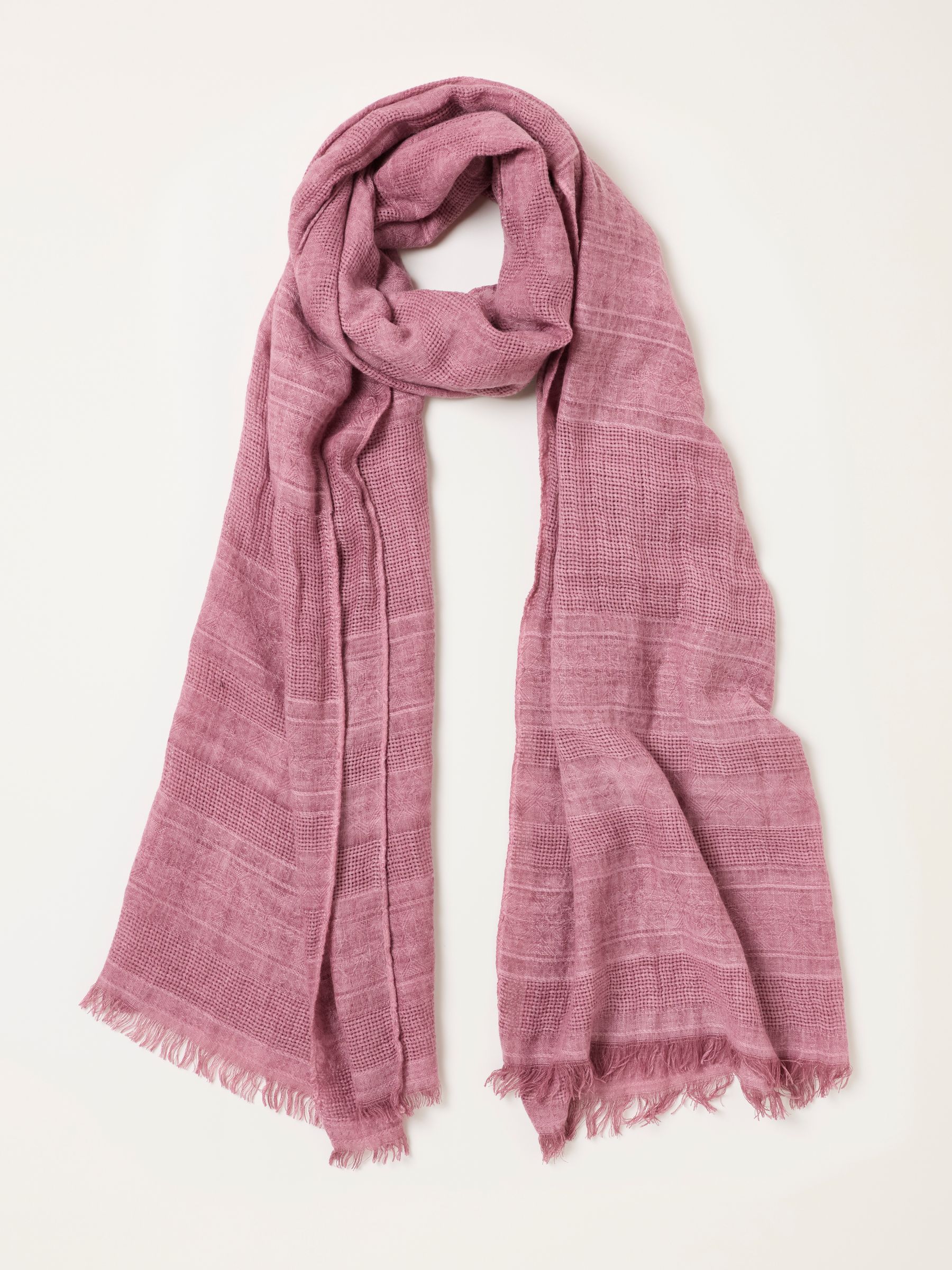 Pink Textured Lightweight Scarf - Image 1 of 3