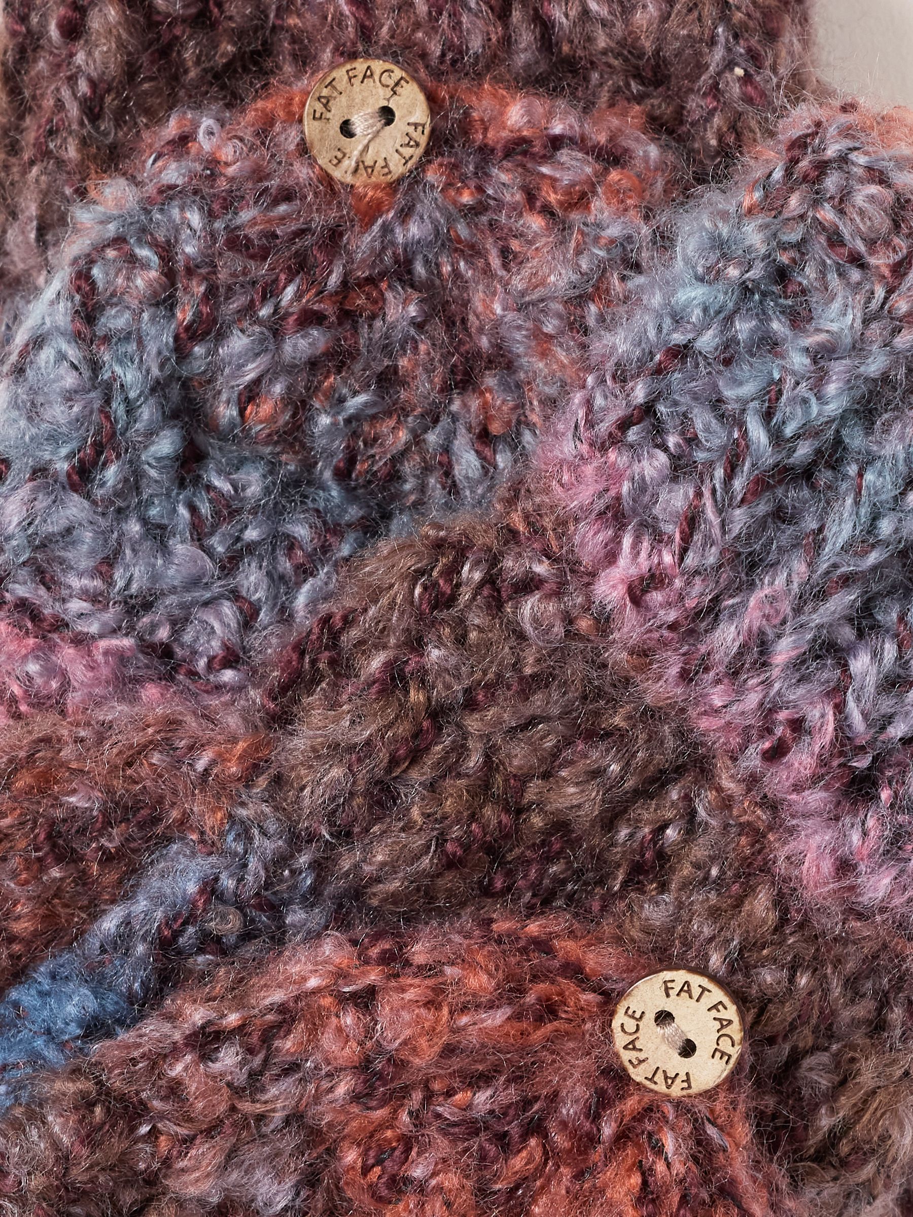 Teal Blue Space Dye Overflap Mittens - Image 3 of 3