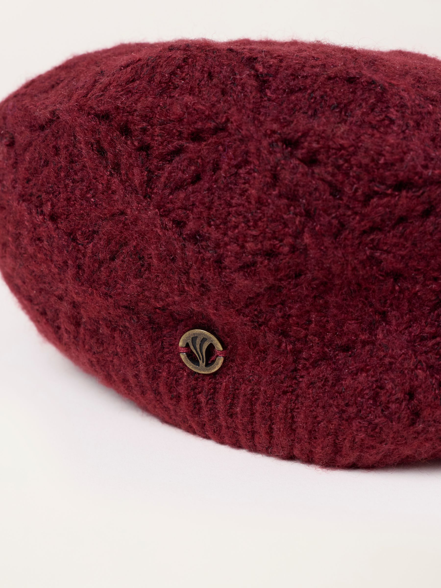 Burgundy Red Knitted Beret - Image 3 of 3