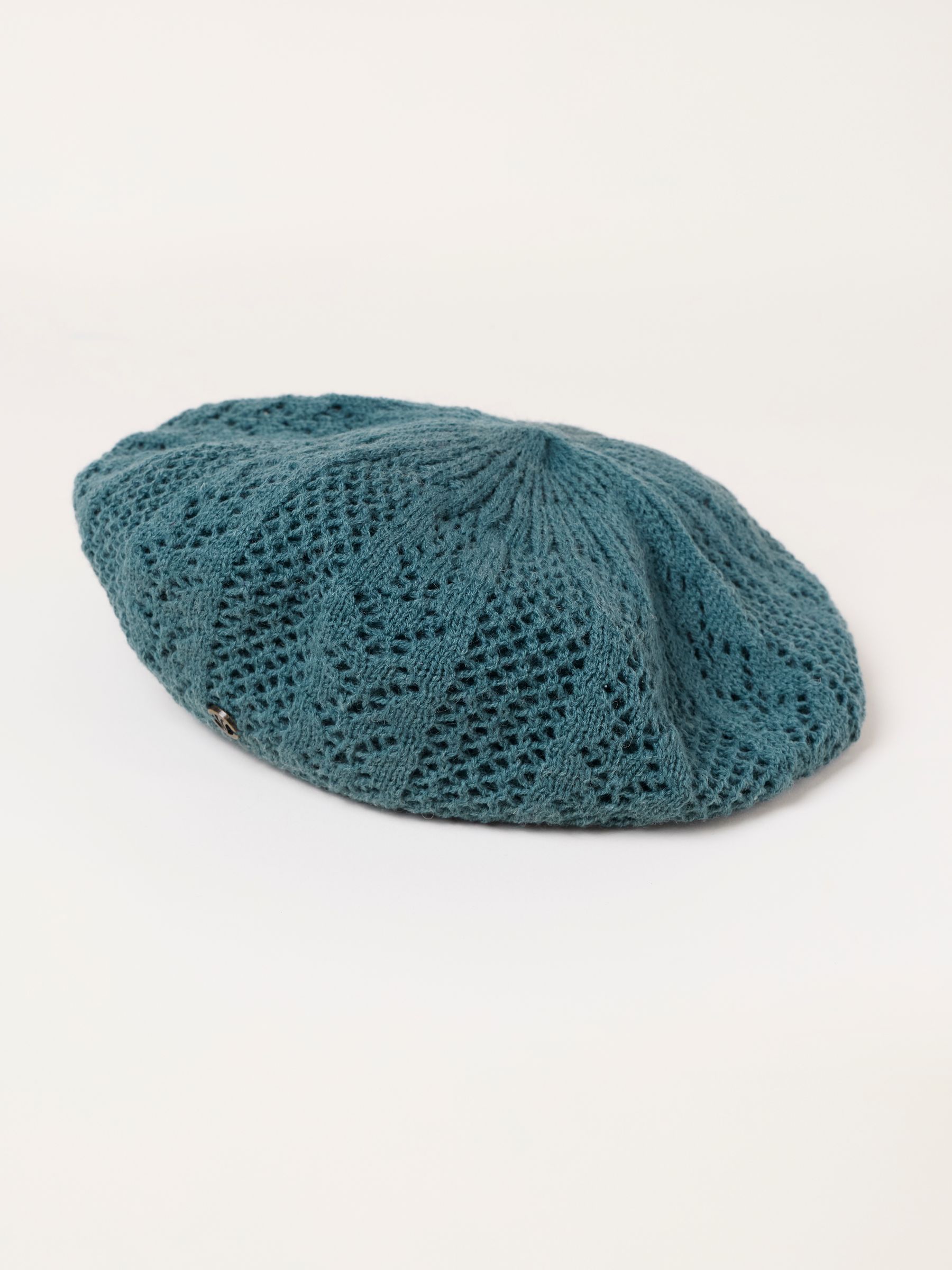 Teal Blue Knitted Beret - Image 1 of 3 Teal Blue Knitted Beret - Image 1 of 3