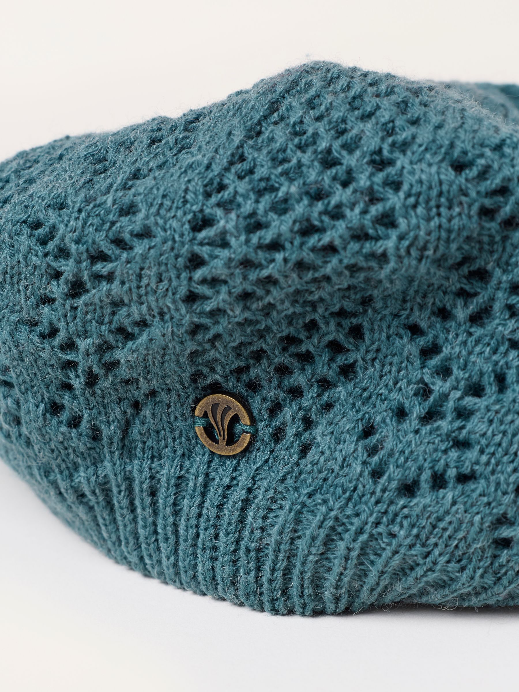Teal Blue Knitted Beret - Image 3 of 3