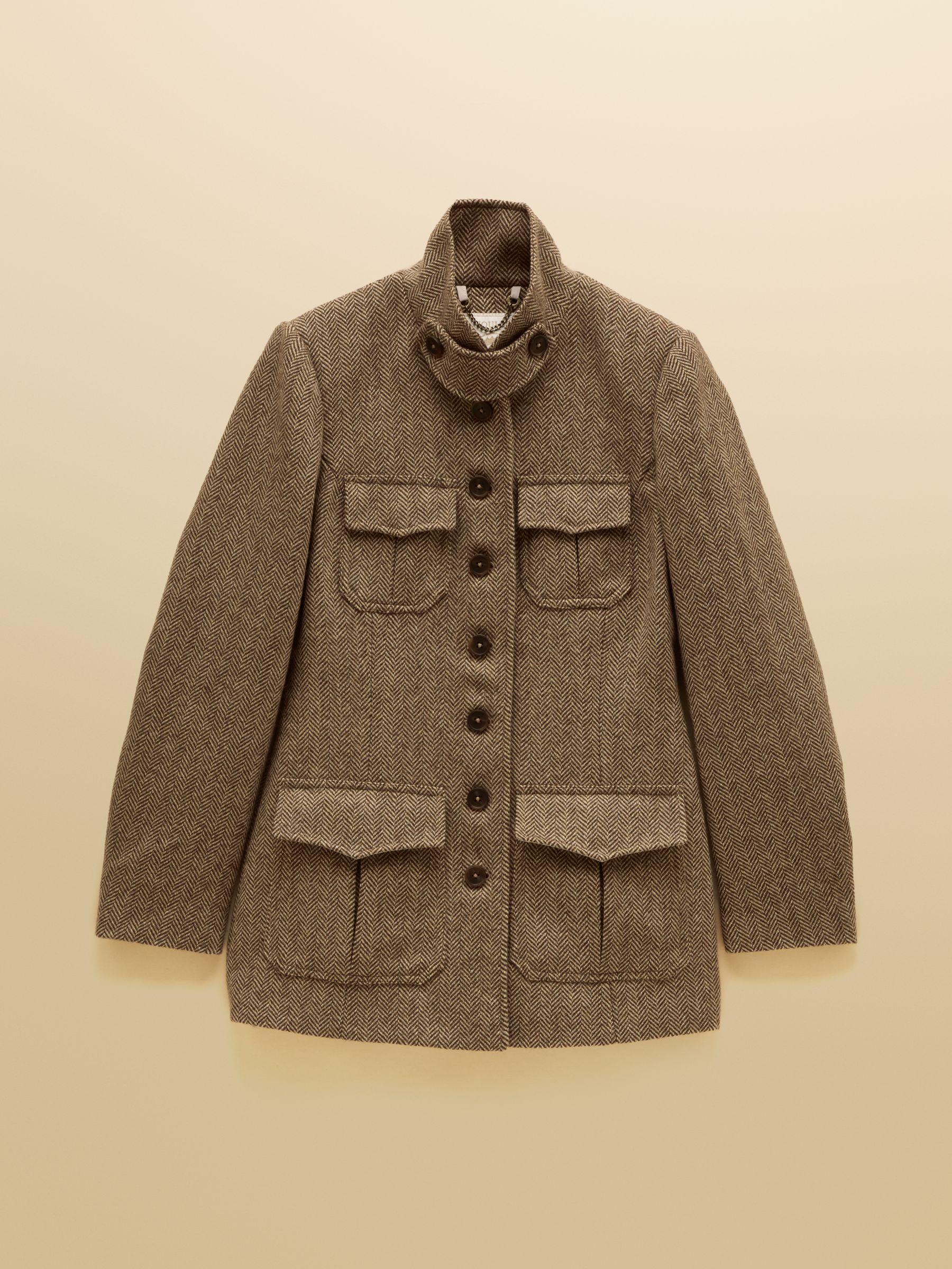 Saddlebury Brown Wool Blend Herringbone Jacket - Image 13 of 13 Saddlebury Brown Wool Blend Herringbone Jacket - Image 13 of 13