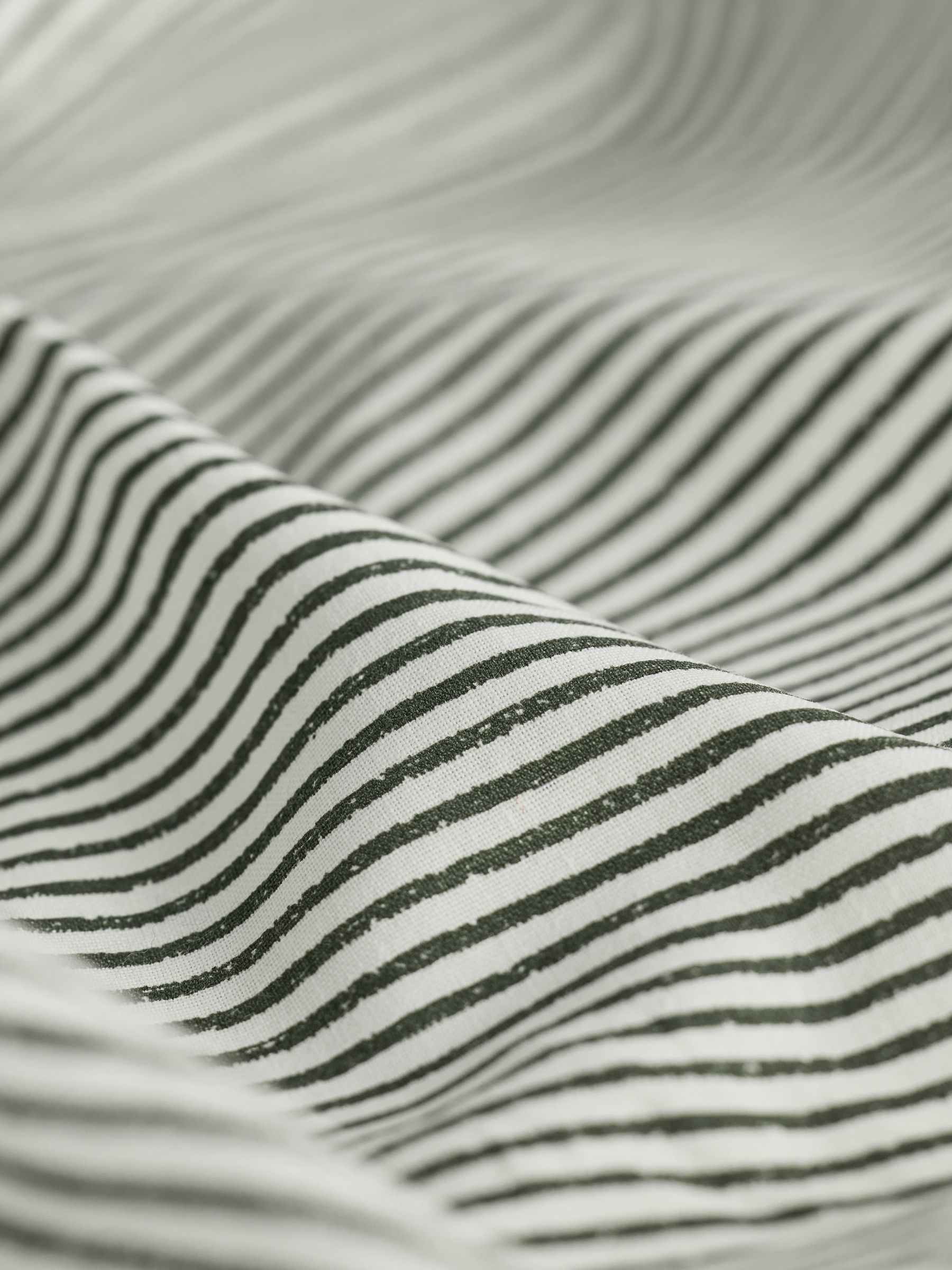 Ansel Stripe Deep Fitted Sheet in Green - Image 3 of 4