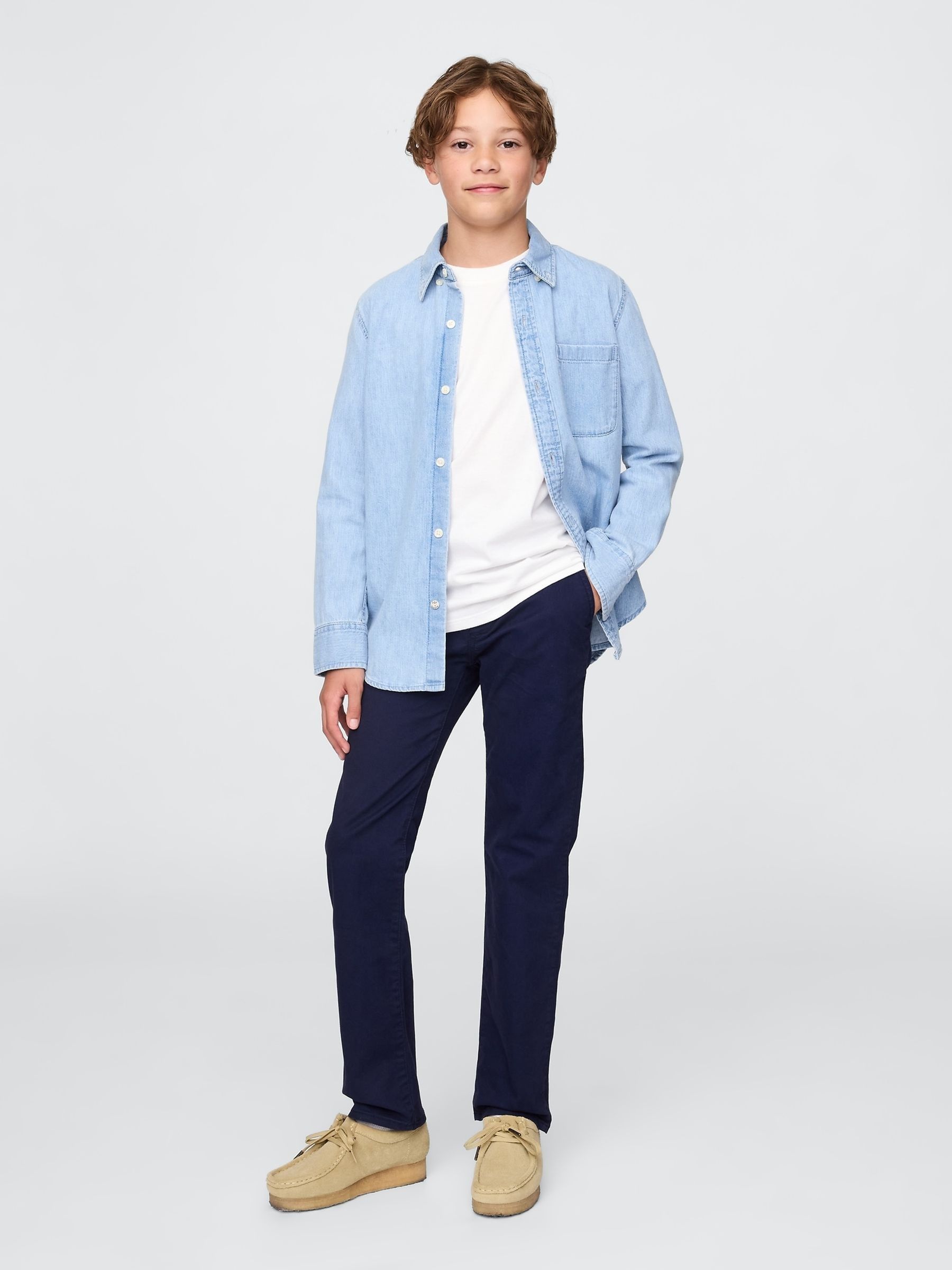 Navy Uniform Straight-Fit Stretch Chinos - Image 3 of 3 Navy Uniform Straight-Fit Stretch Chinos - Image 3 of 3