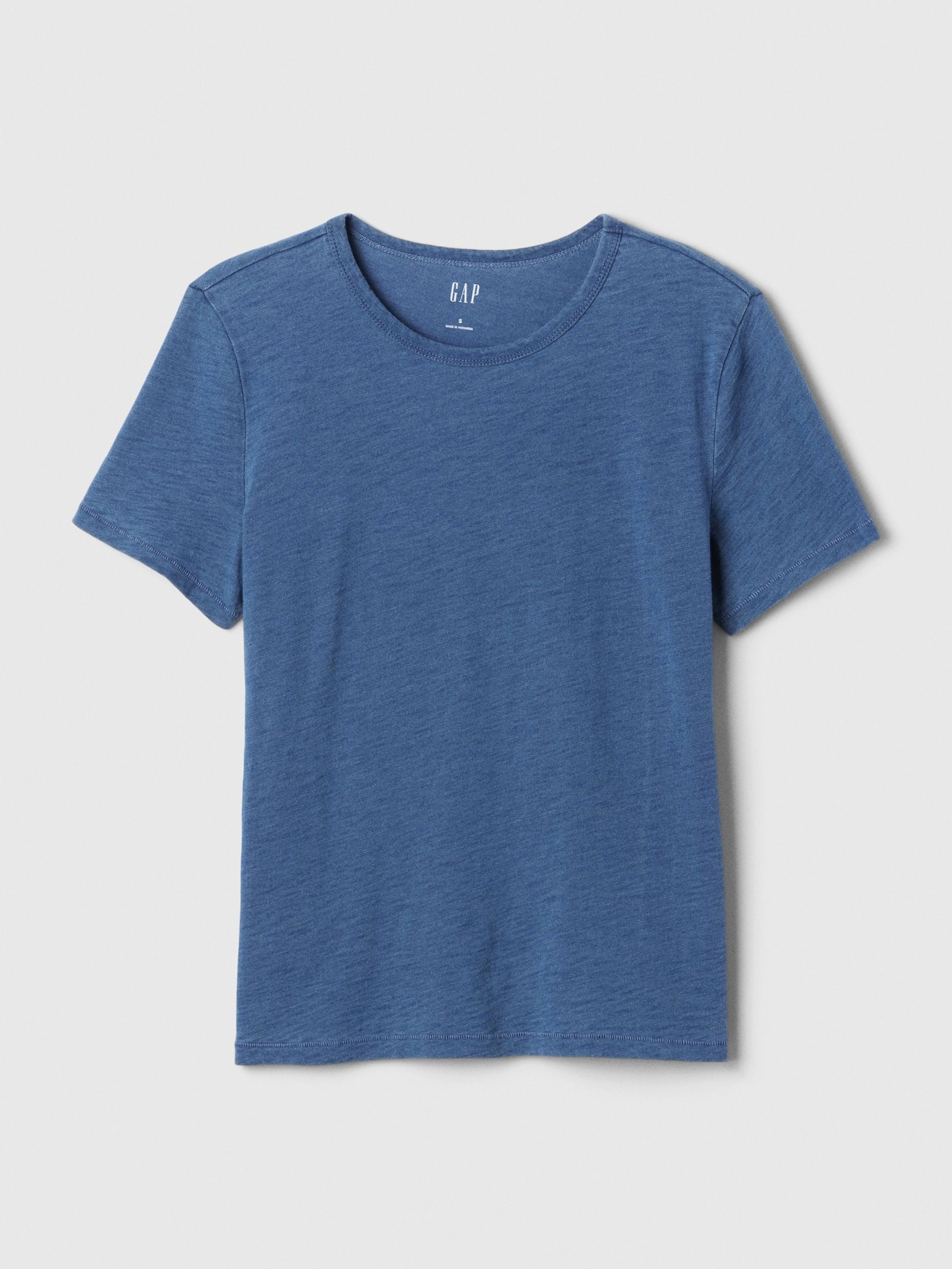 Blue Cotton Short Sleeve Oversized T-Shirt - Image 6 of 6