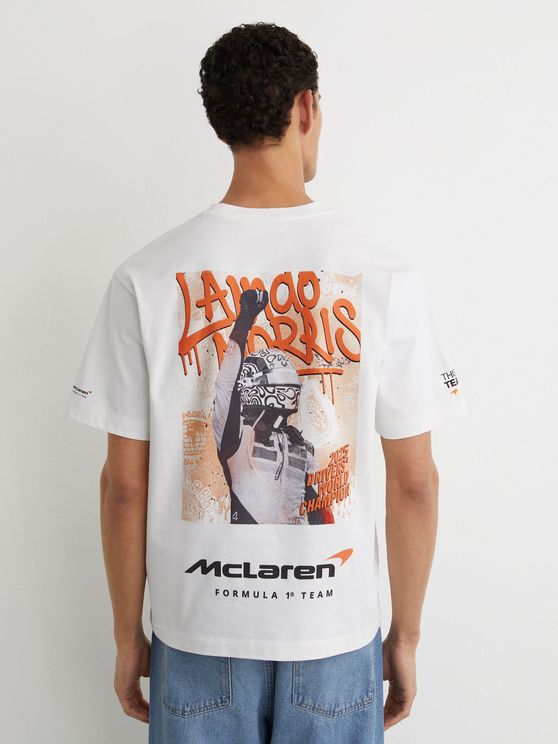 McLaren Racing Champion-Print T-Shirt in White - Image 1 of 7 McLaren Racing Champion-Print T-Shirt in White - Image 1 of 7
