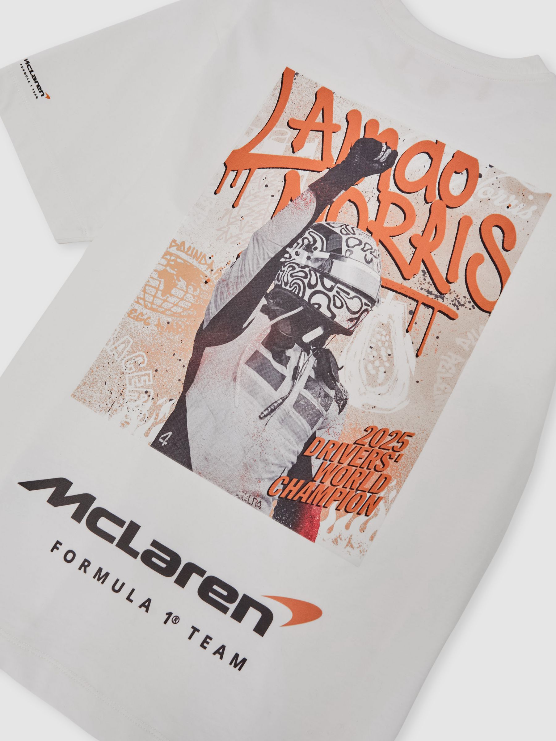 McLaren Racing Champion-Print T-Shirt in White - image 3